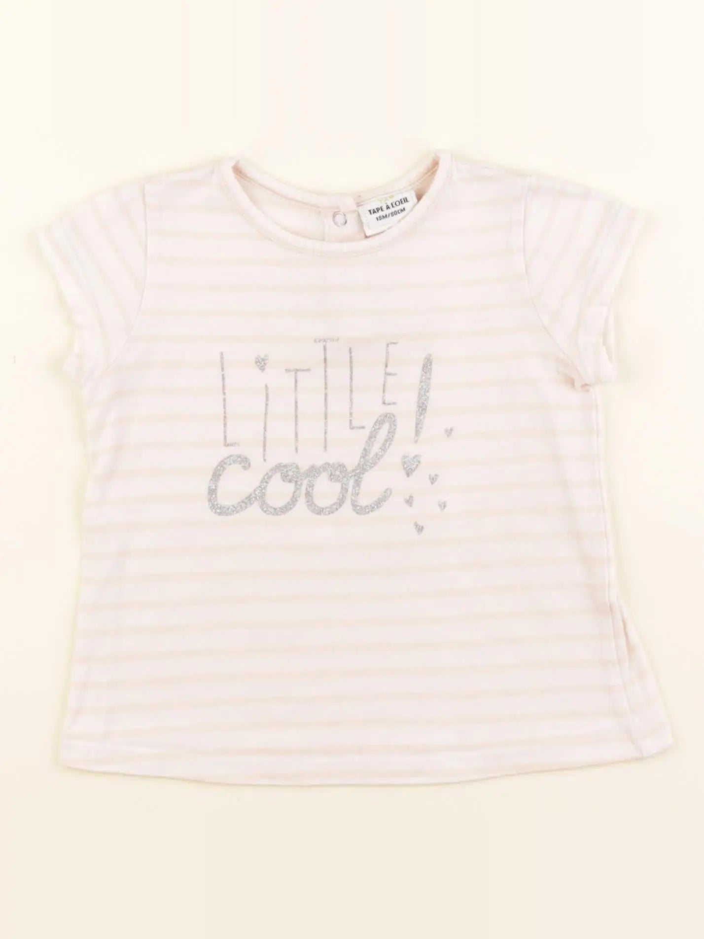 Tape à l'oeil - tee-shirt argent, rose - 18 mois