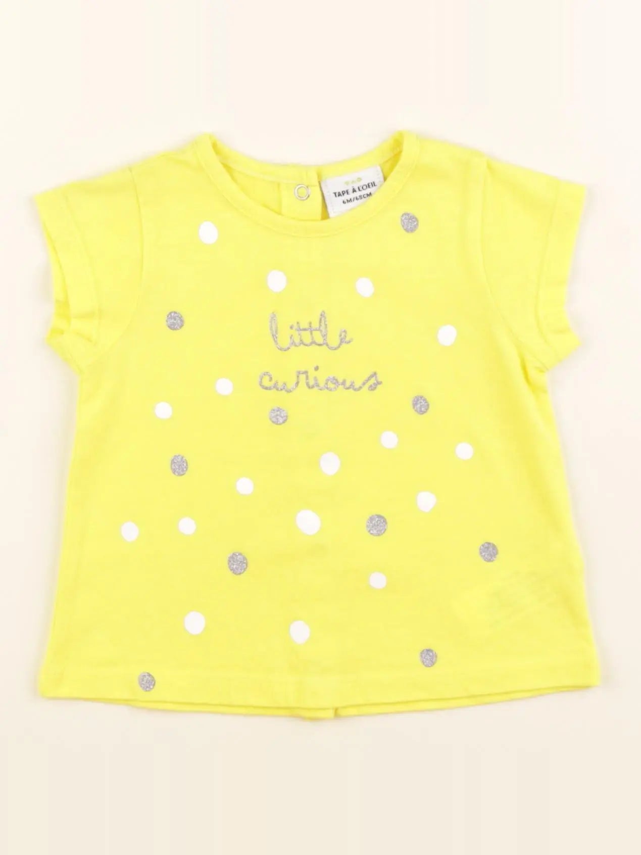 Tape à l'oeil - tee-shirt argent, jaune - 6 mois