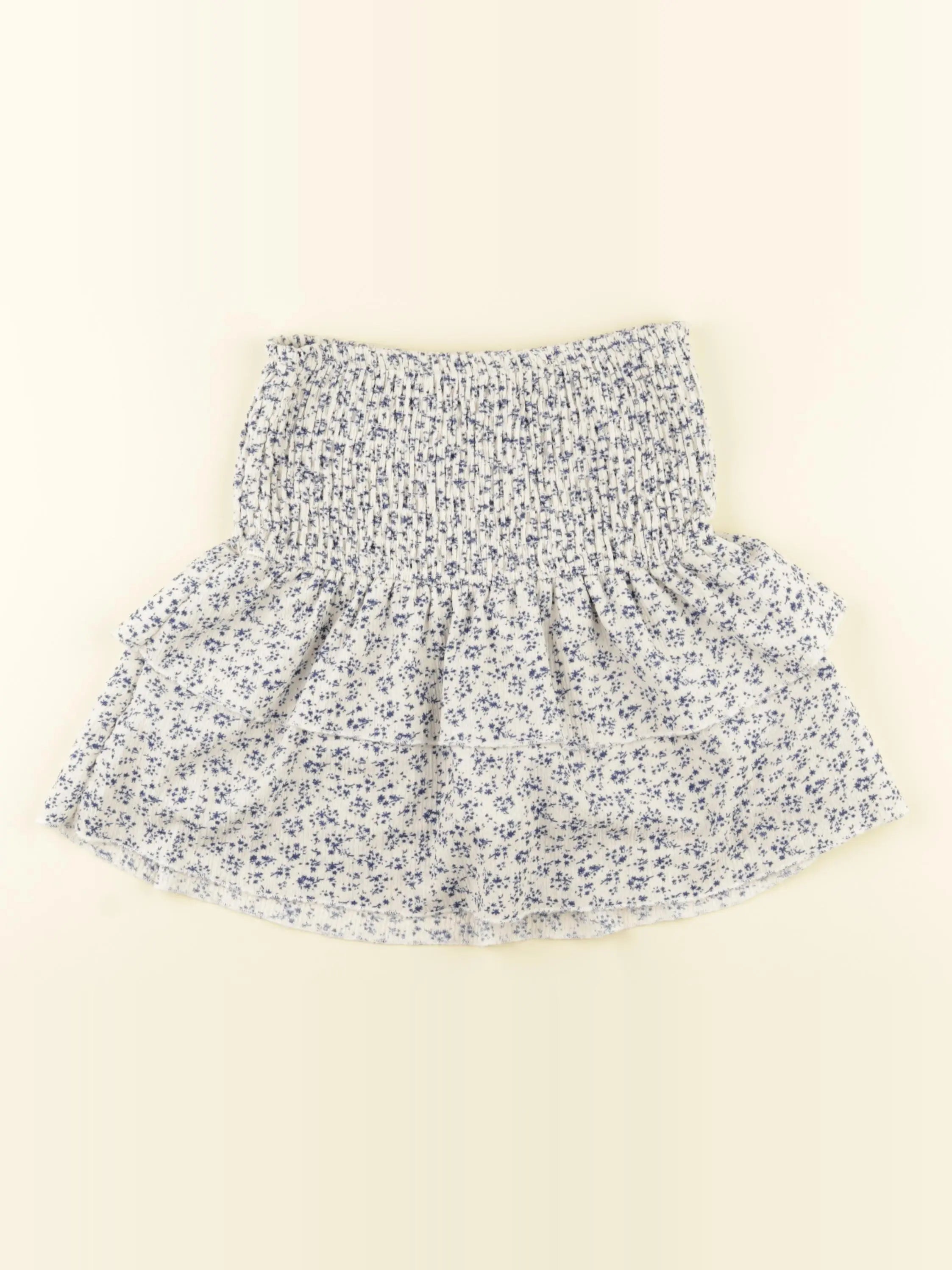 Zara - jupe short blanc, bleu - 9 ans