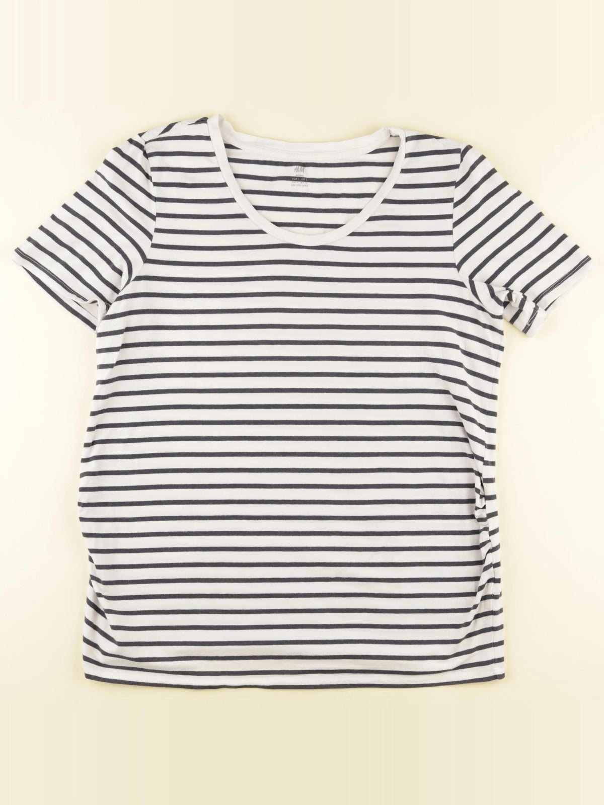 H&M - tee-shirt grossesse blanc, bleu - 44 à 46