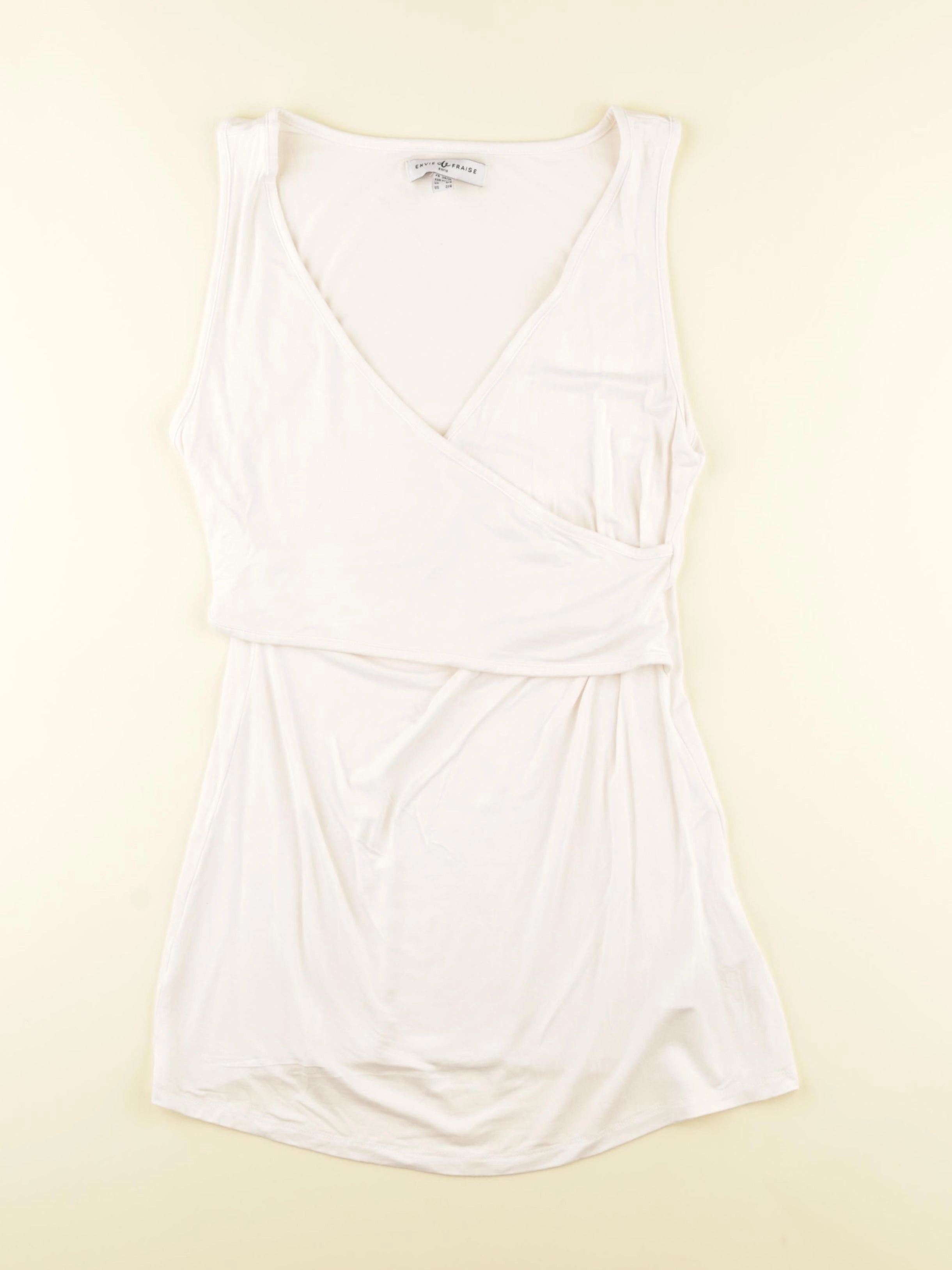 Envie de fraise - débardeur grossesse, allaitement blanc - 34 à 36