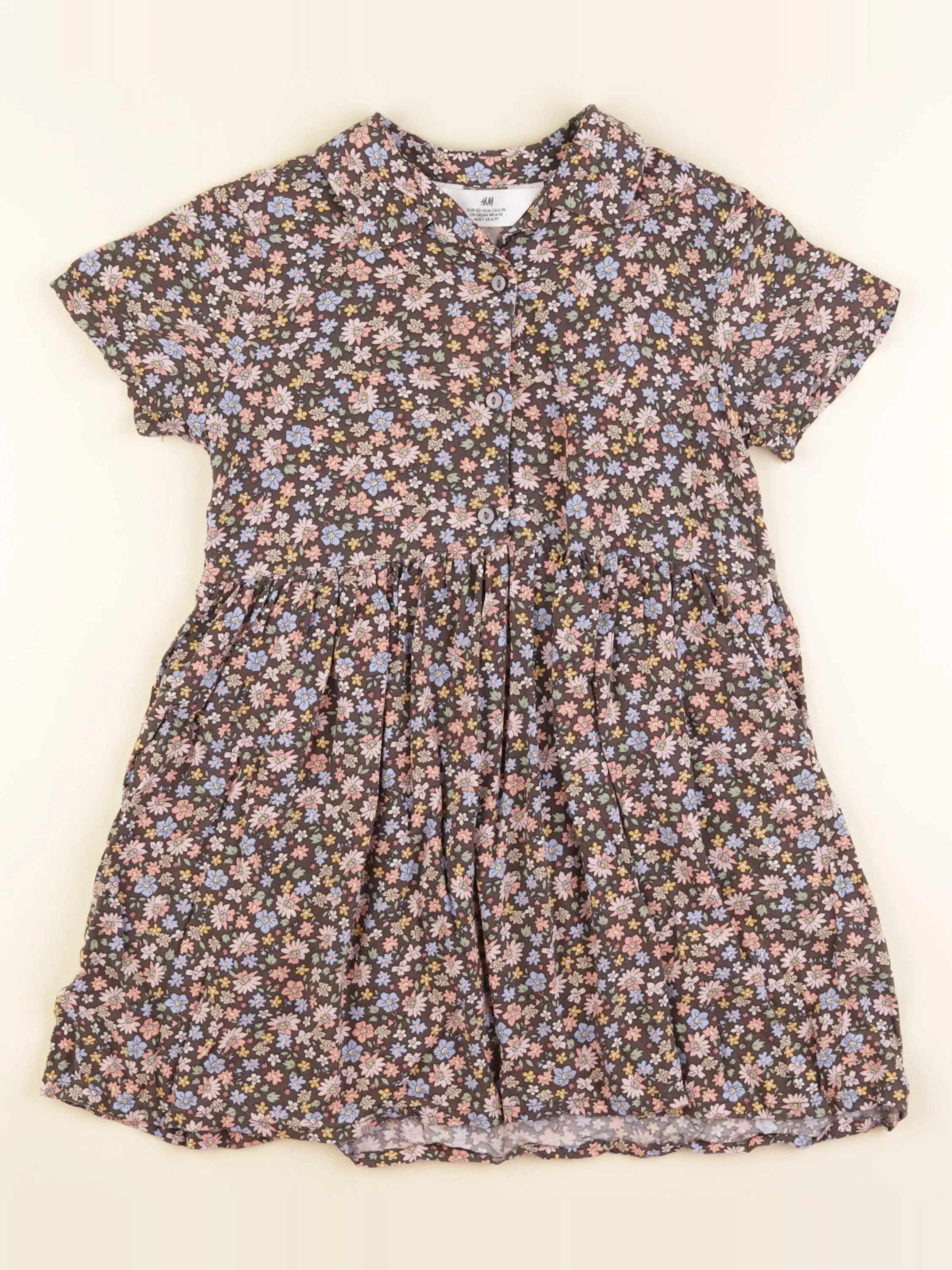 H&M - robe gris - 6/7 ans