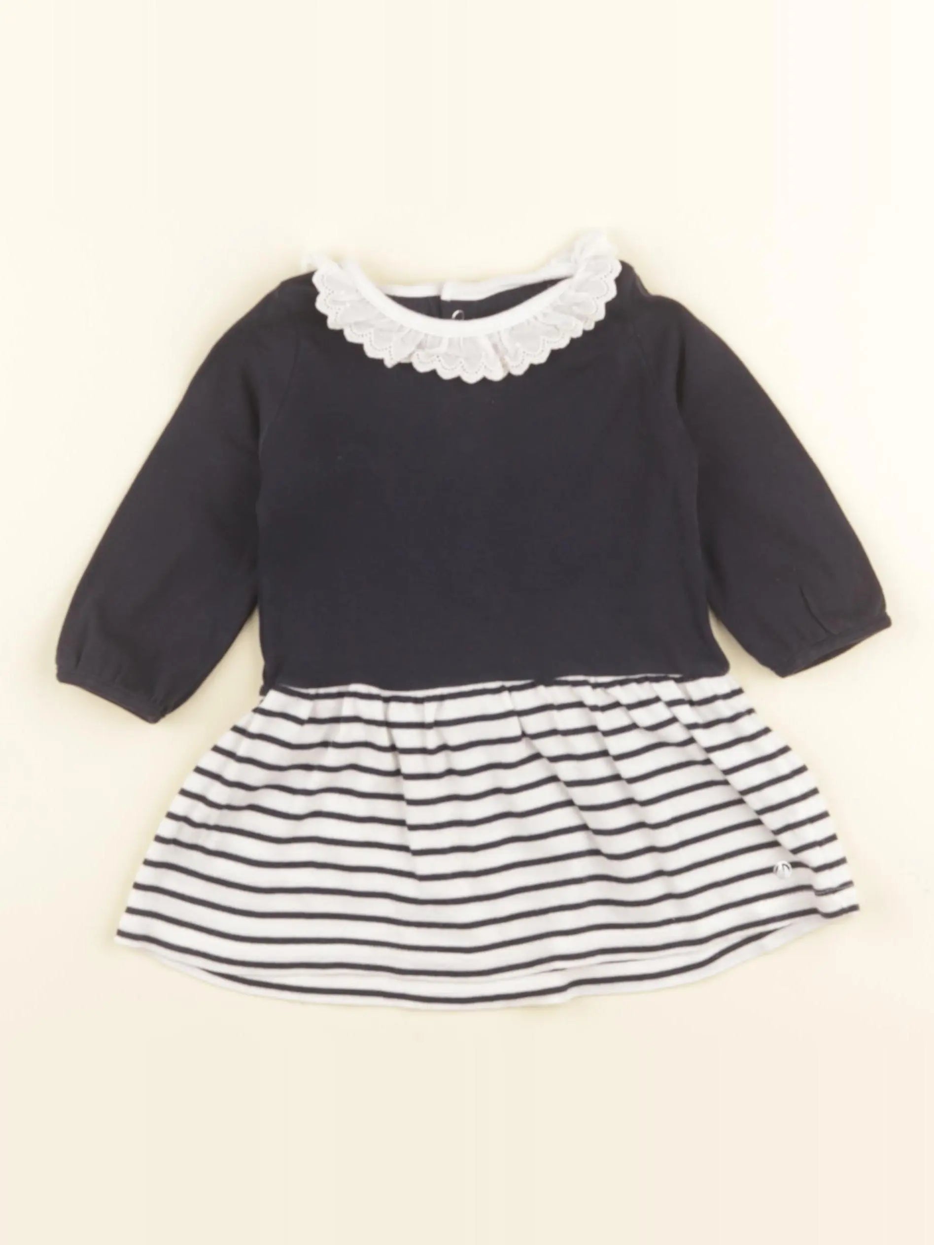 Petit Bateau - robe bleu - 6 mois