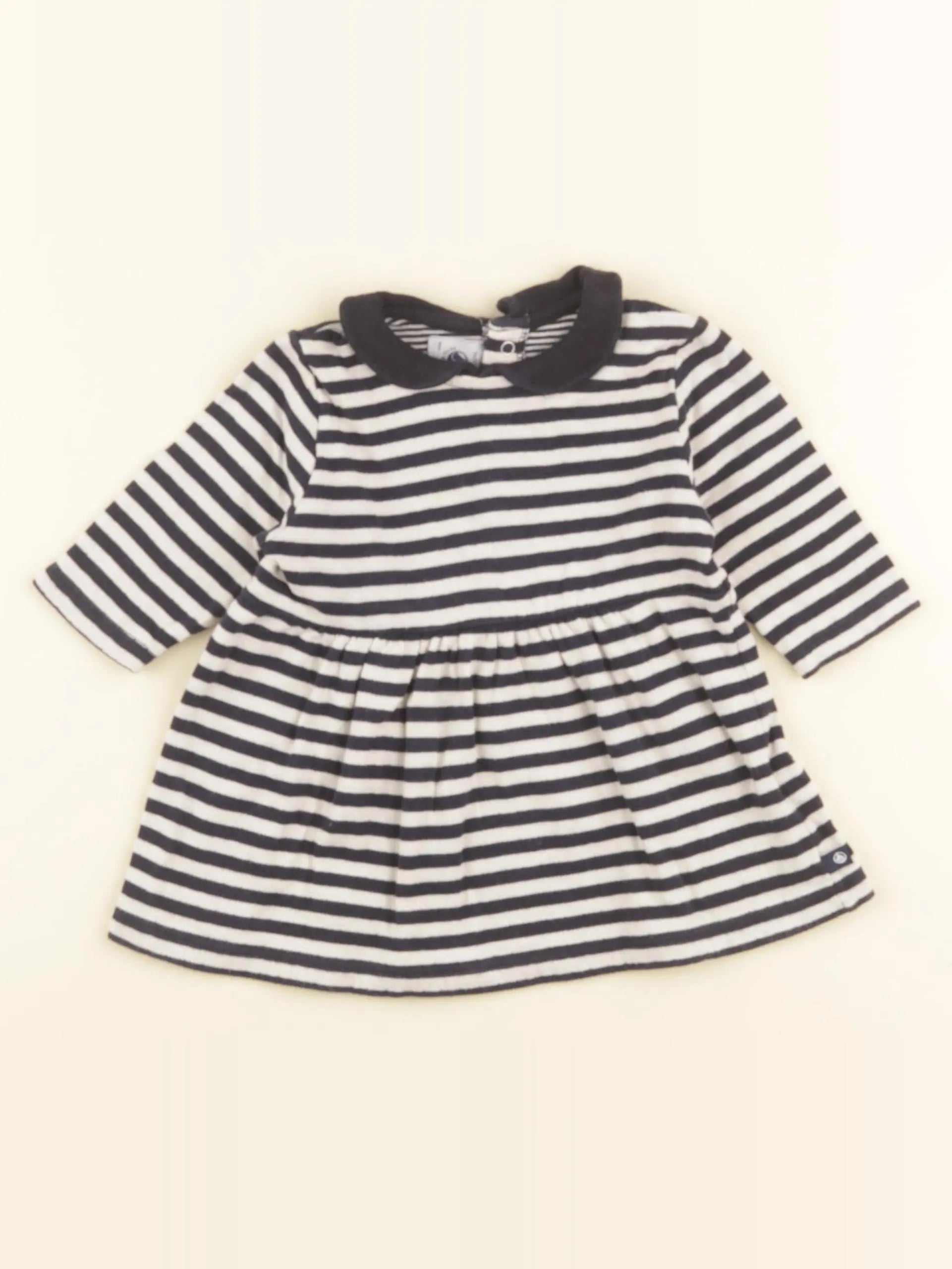 Petit Bateau - robe bleu - 3 mois