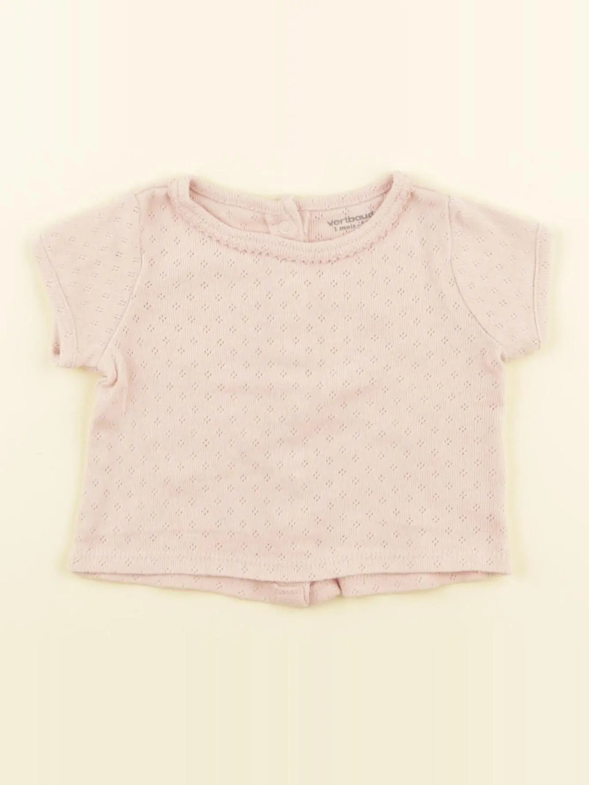 Vertbaudet - tee-shirt rose - 1 mois
