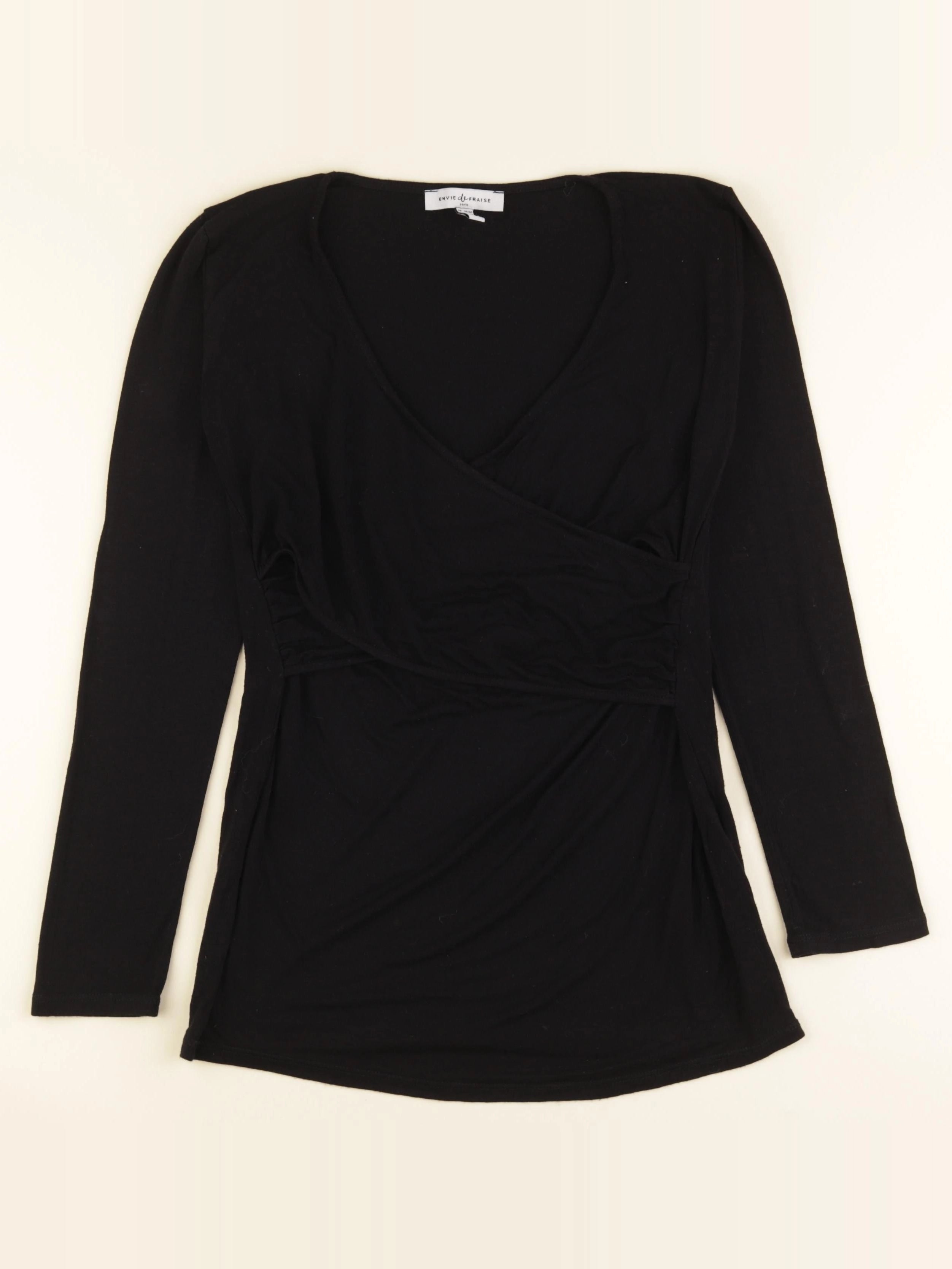 Envie de fraise - tee-shirt grossesse, allaitement noir - 38 à 40