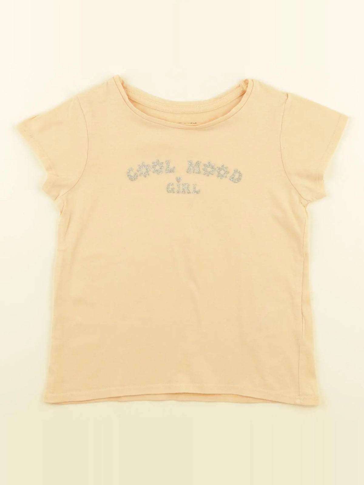 Vertbaudet - tee-shirt orange, or - 4 ans