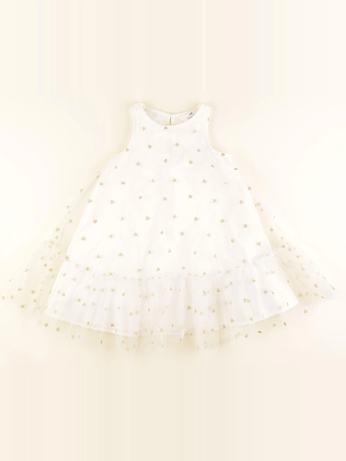 H&M - robe beige, or - 18/24 mois