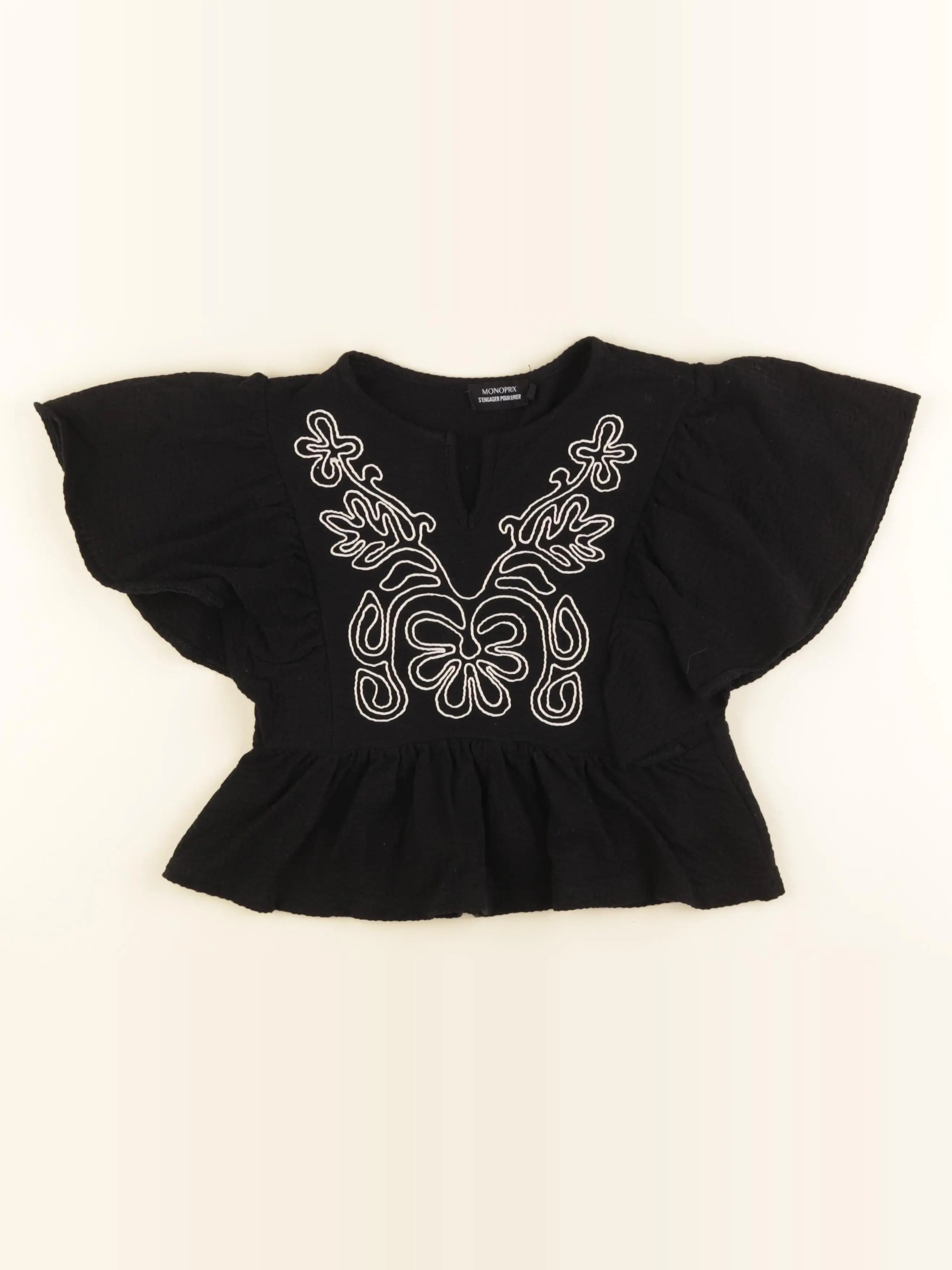 Monoprix - blouse noir - 10 ans