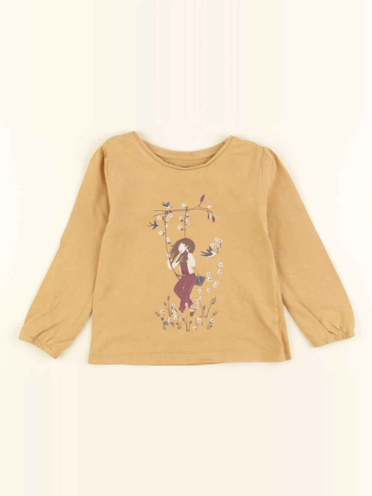 Vertbaudet - tee-shirt jaune - 2 ans