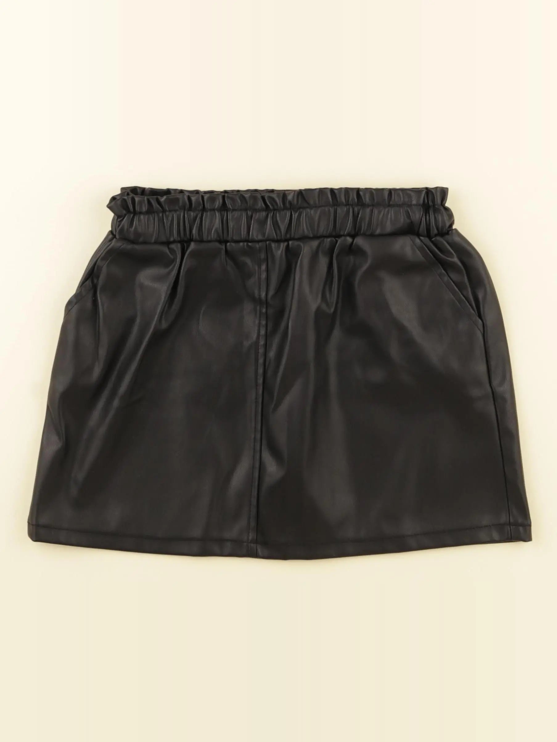 Vertbaudet - jupe smili cuir noir - 8 ans