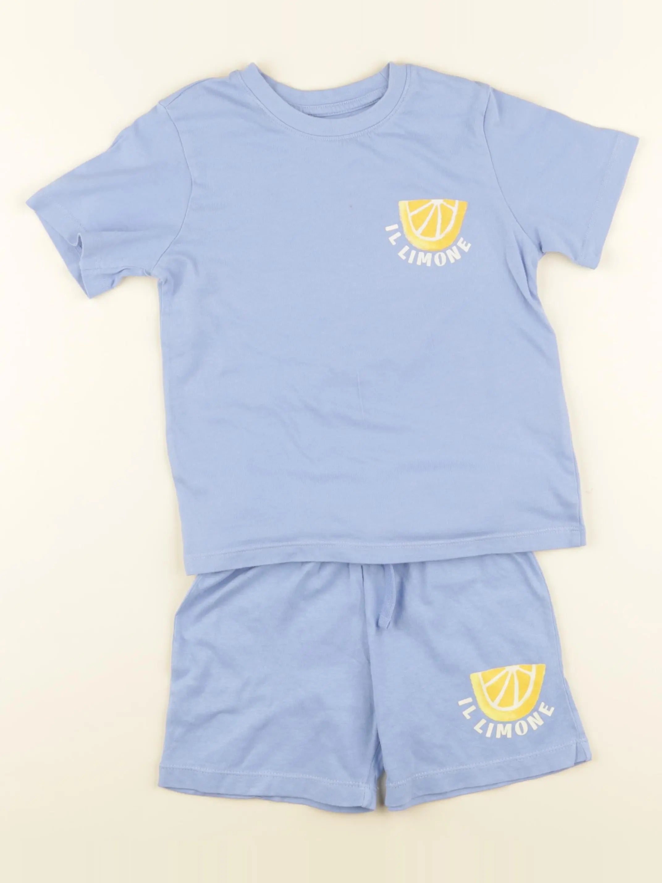 H&M - pyjama coton bleu - 2/3 ans