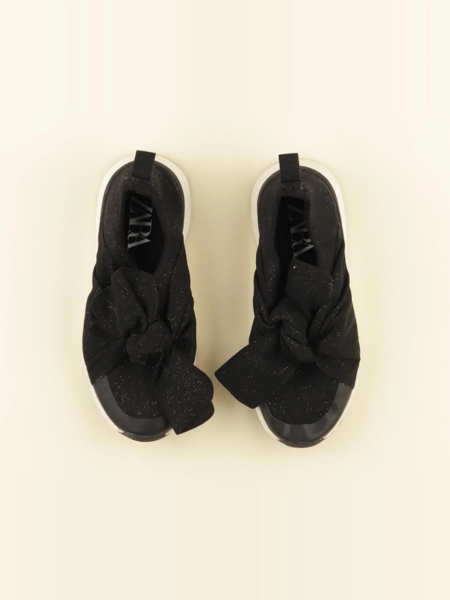 Zara - tennis élastiqué noir, argent - pointure 33