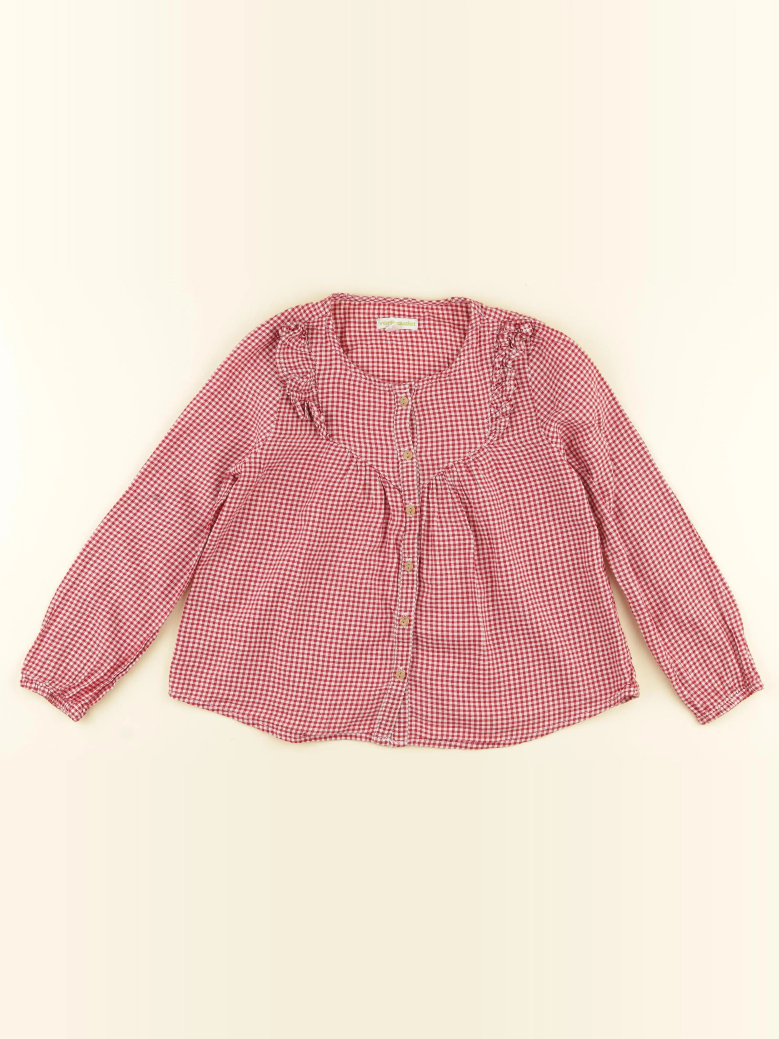 Vertbaudet - blouse rouge - 7 ans