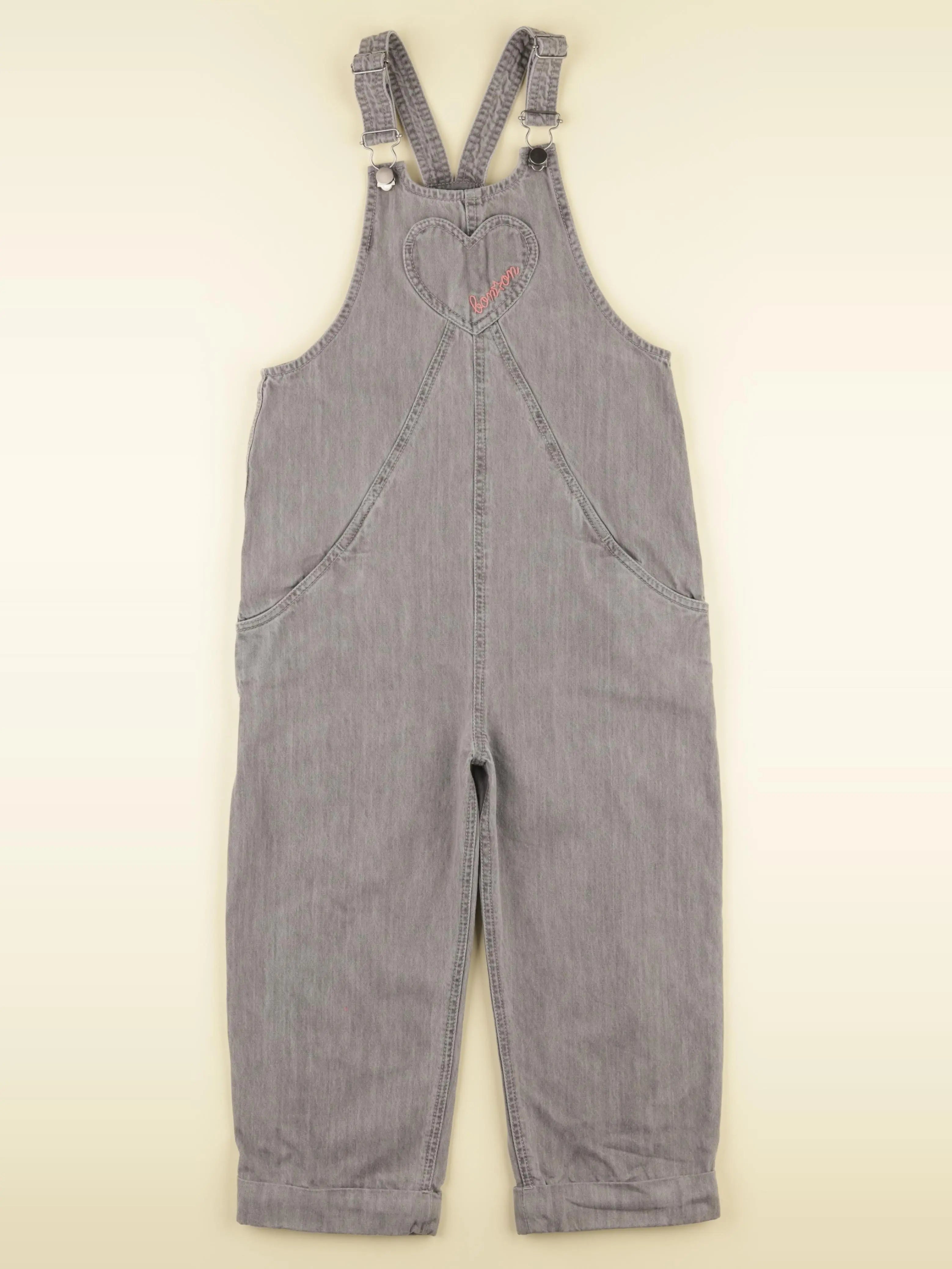 Bonton - salopette gris - 8 ans