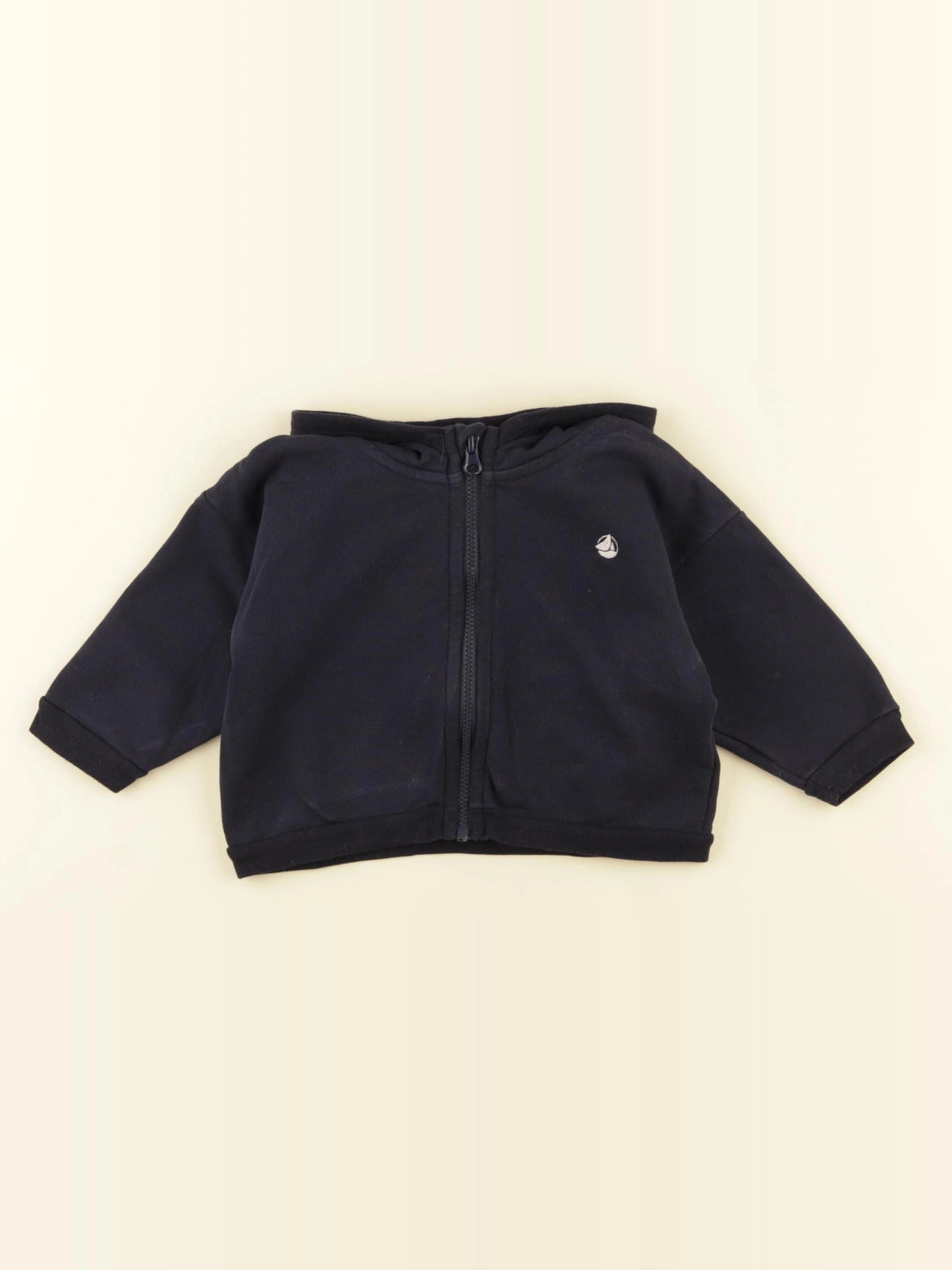 Petit Bateau - sweat bleu - 6 mois