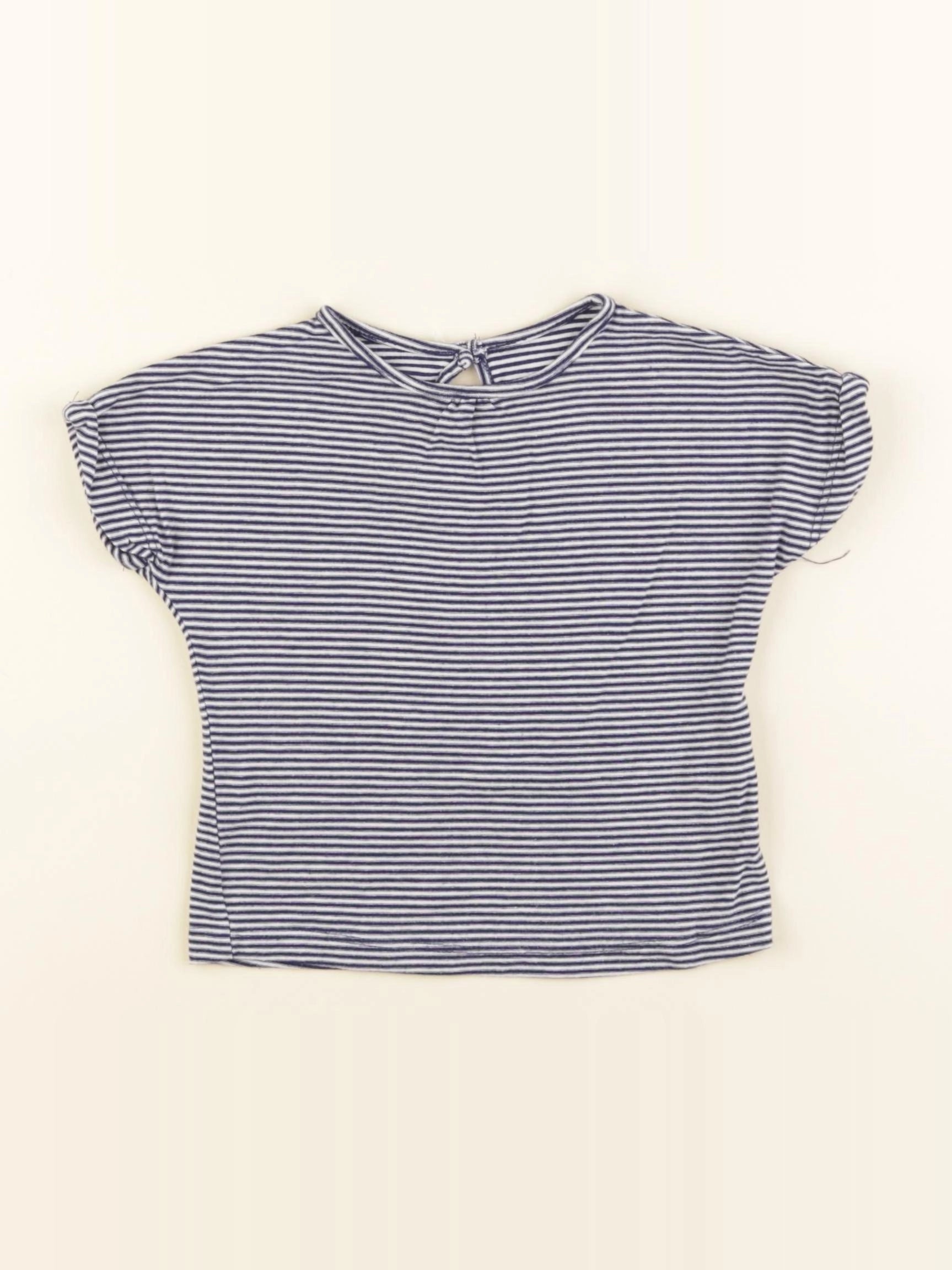 Boutchou - tee-shirt blanc, bleu - 18 mois