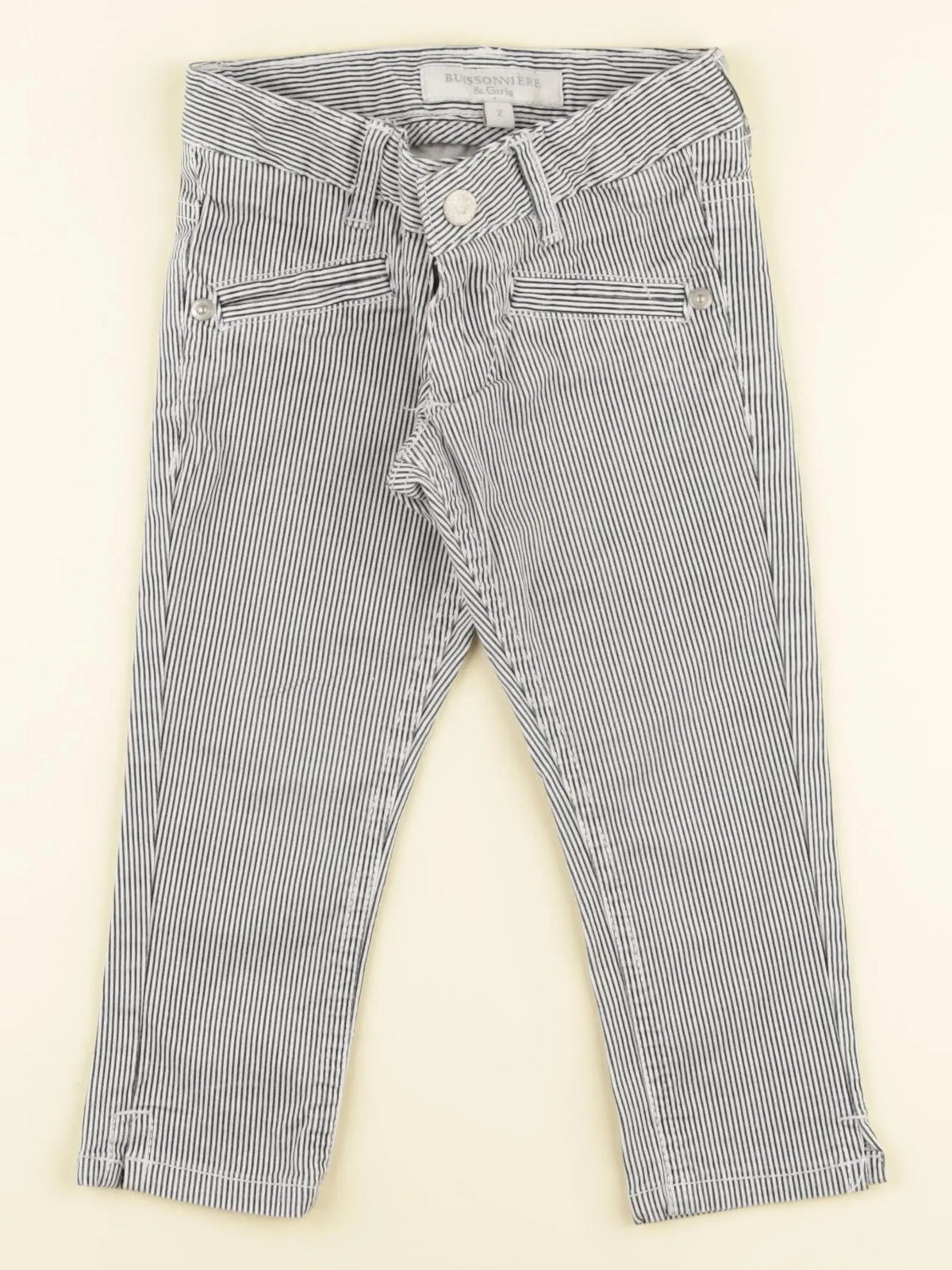 Buissonnière - pantalon bleu, blanc - 2 ans