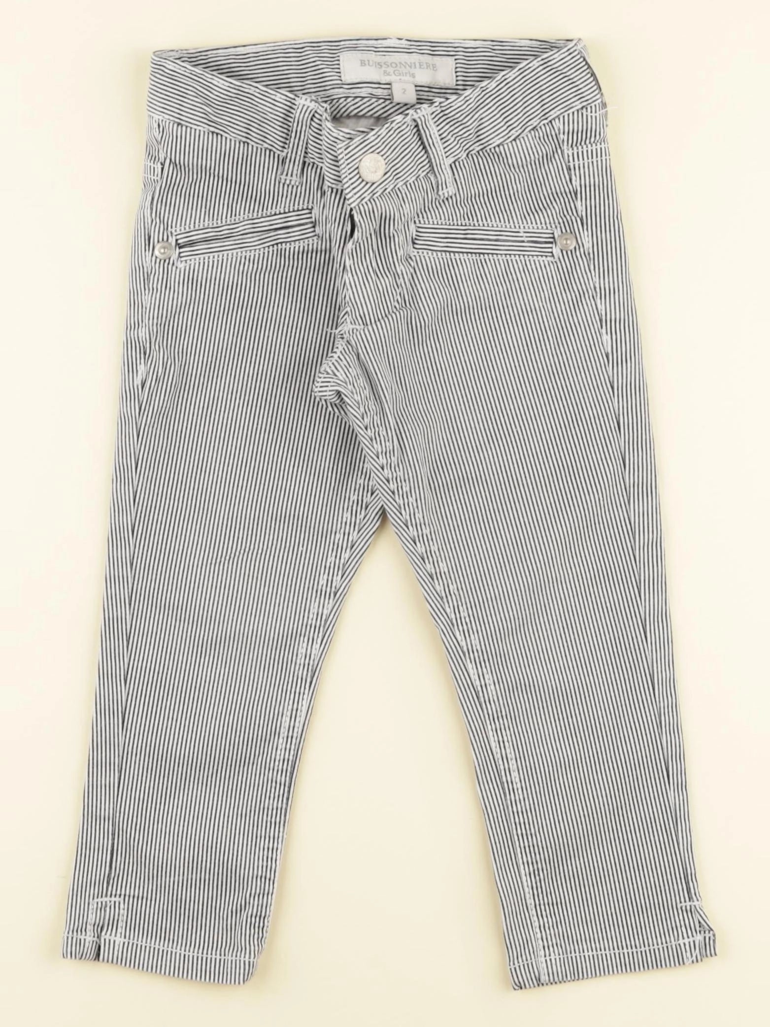 Buissonnière - pantalon bleu, blanc - 2 ans