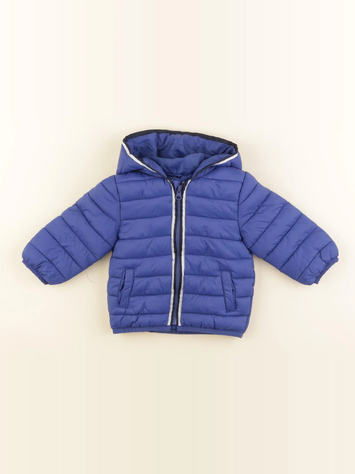 Vertbaudet - doudoune bleu - 12 mois