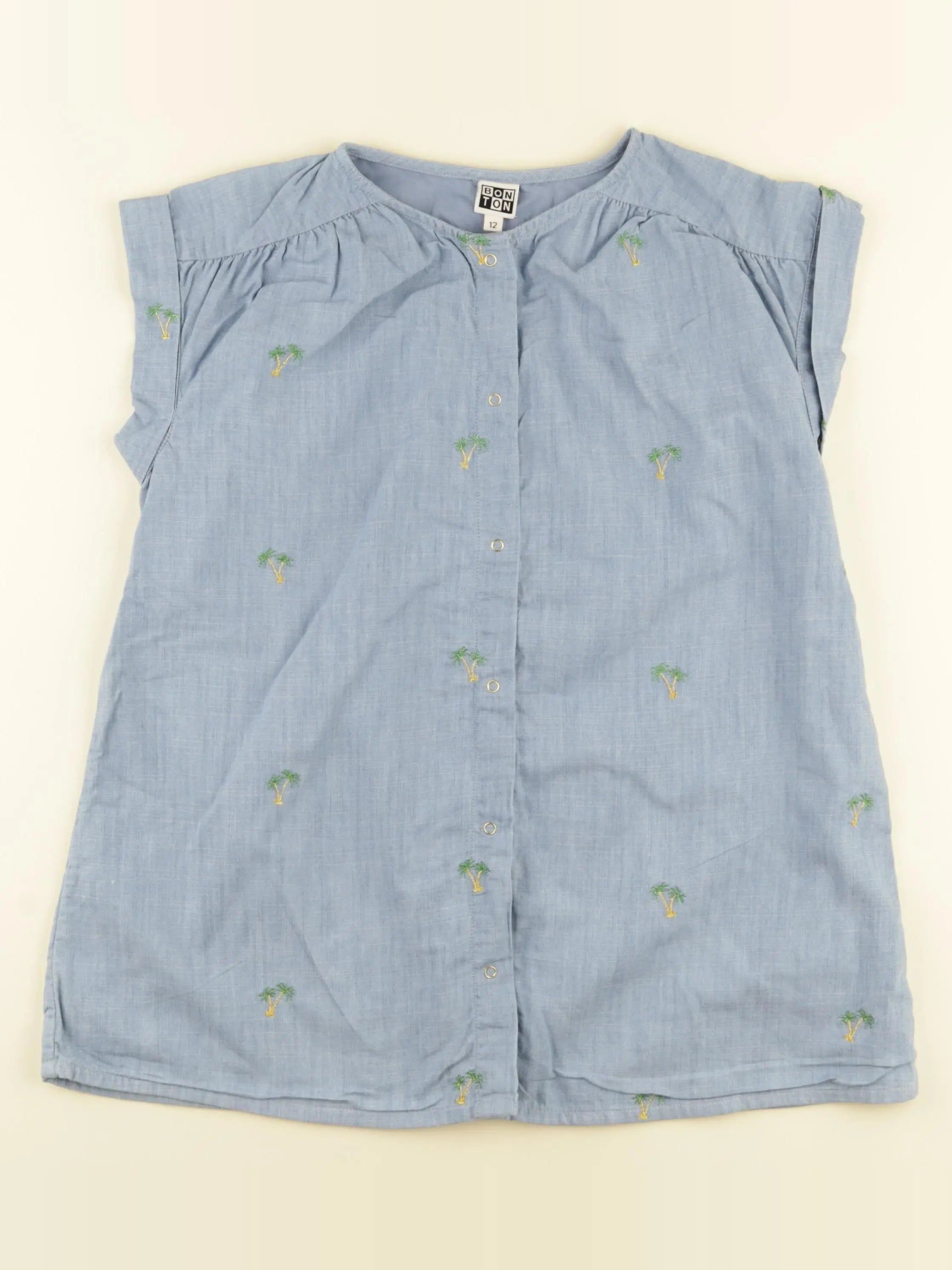 Bonton - blouse bleu, or - 12 ans