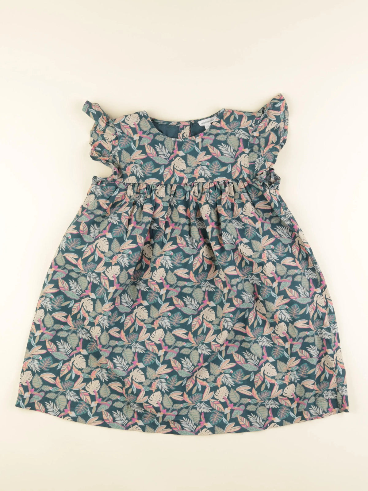 Vertbaudet - robe vert - 9 ans