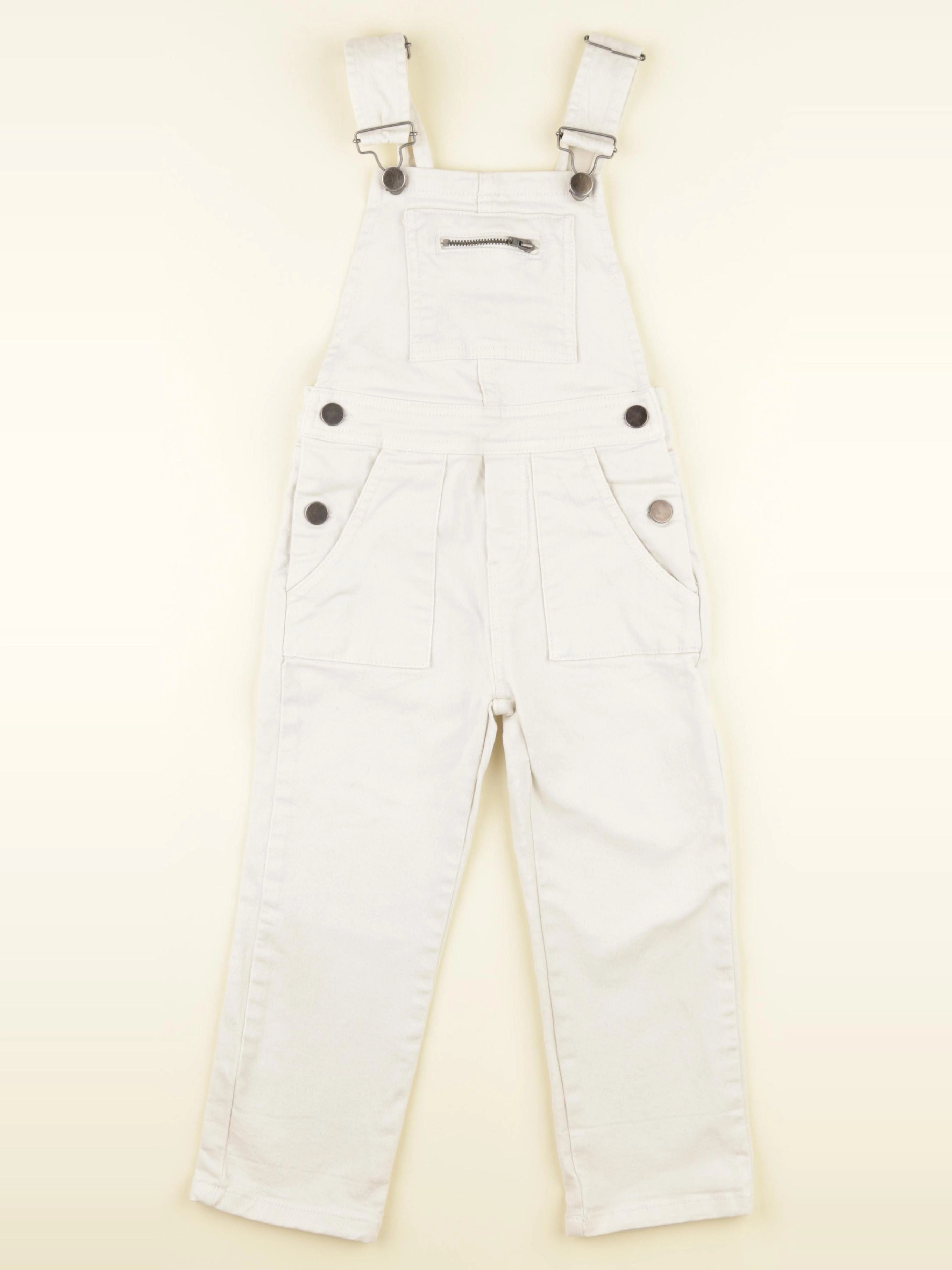 Monoprix - salopette blanc - 3/4 ans