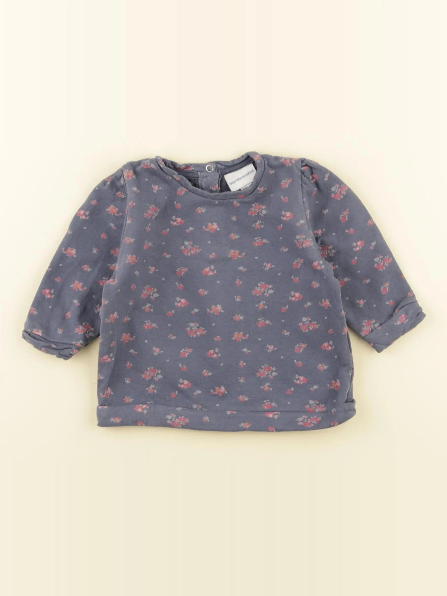Vertbaudet - sweat bleu - 6 mois