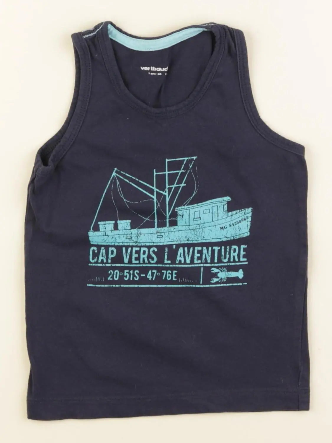 Vertbaudet - débardeur bleu - 2 ans