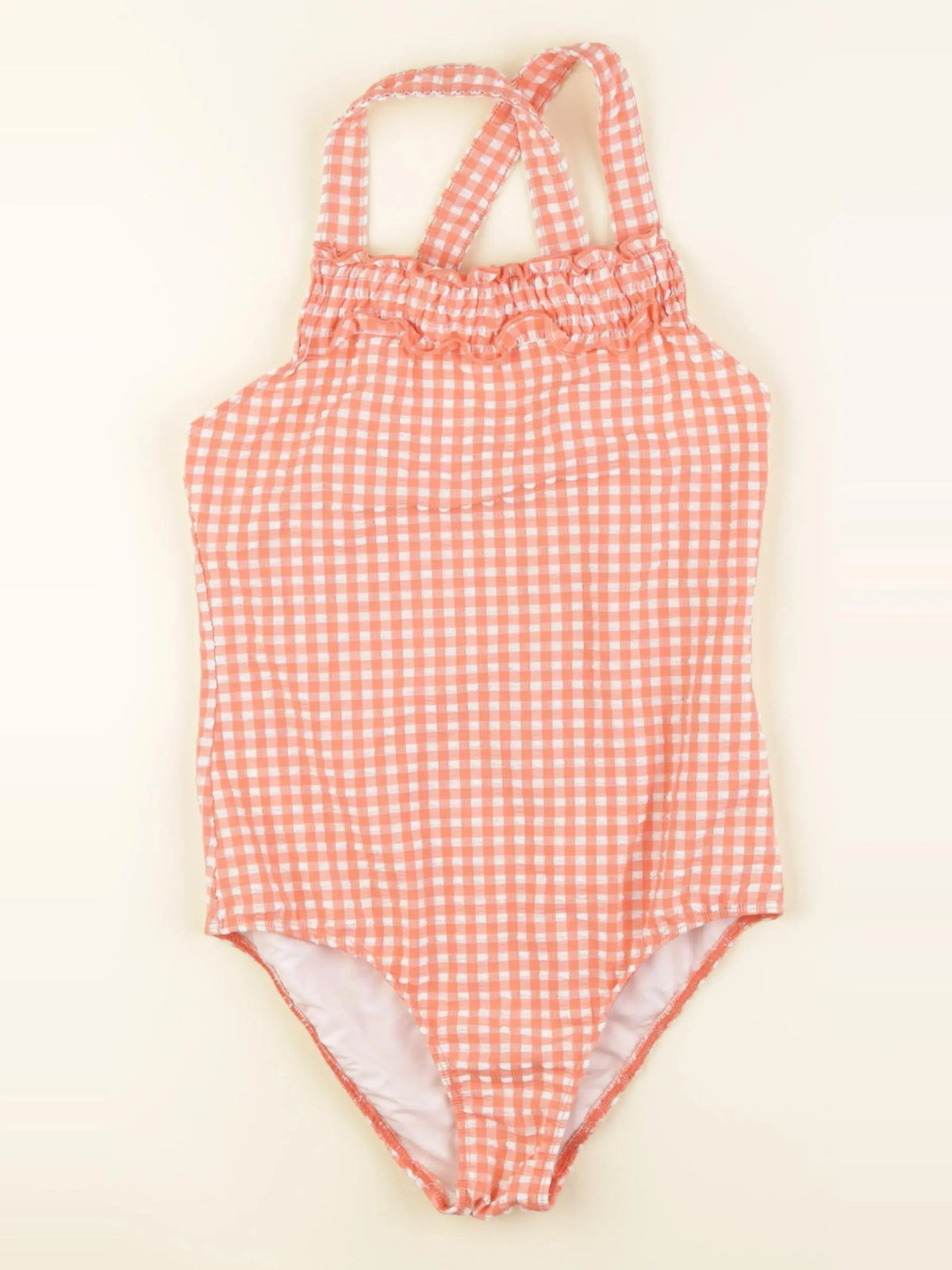 Monoprix - maillot de bain orange - 10 ans