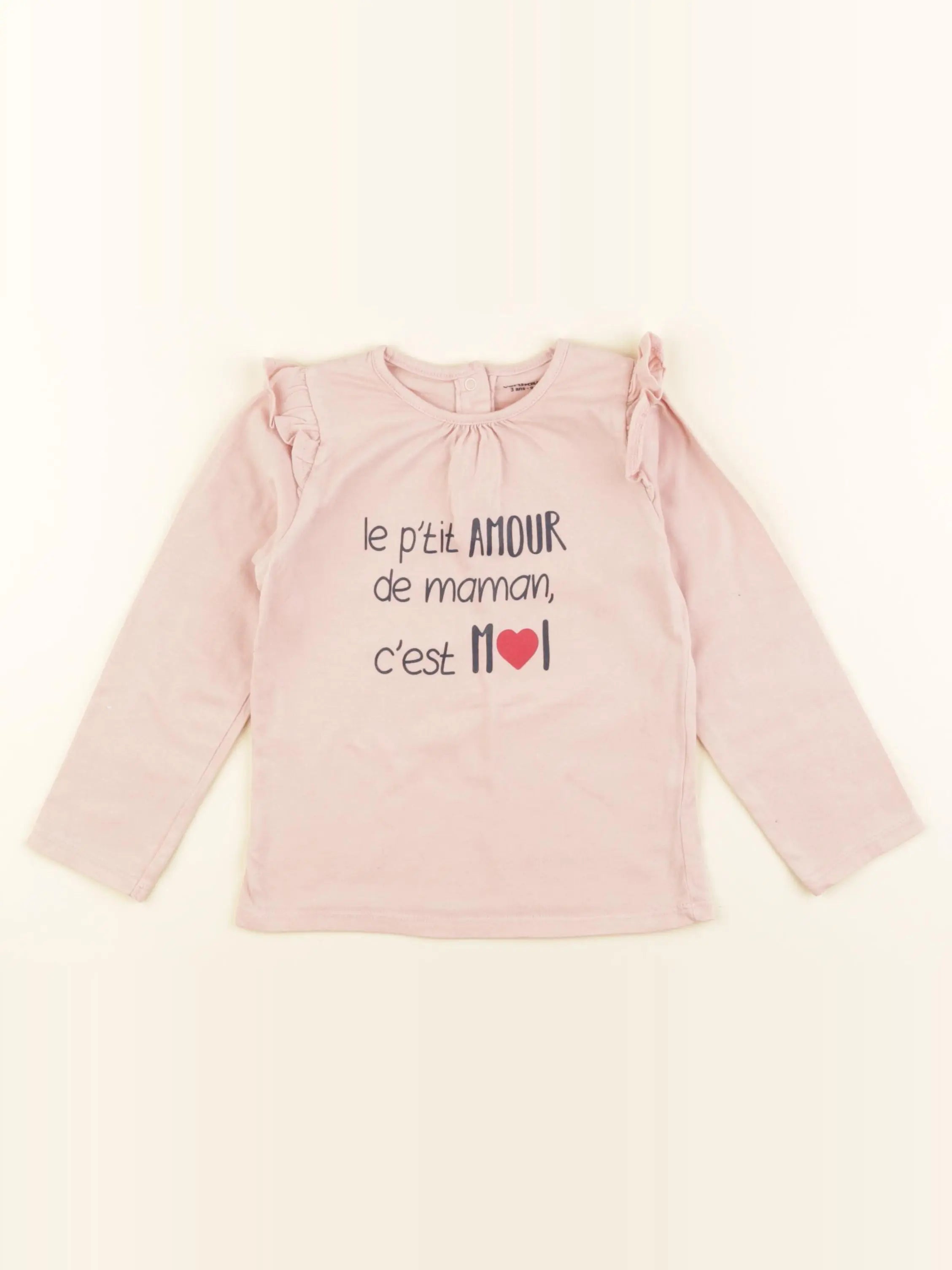 Vertbaudet - tee-shirt rose - 3 ans