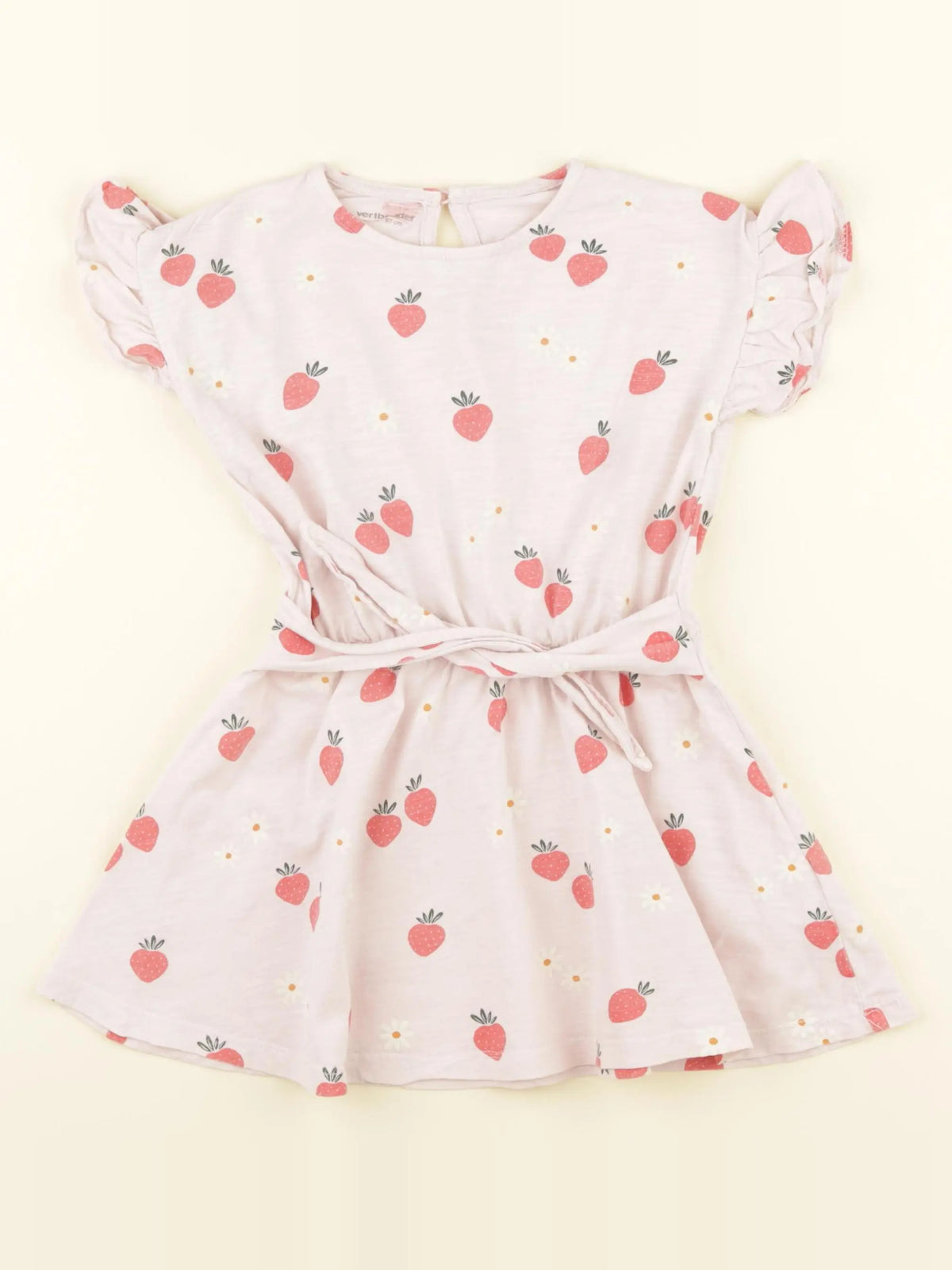 Vertbaudet - robe rose, blanc - 3 ans