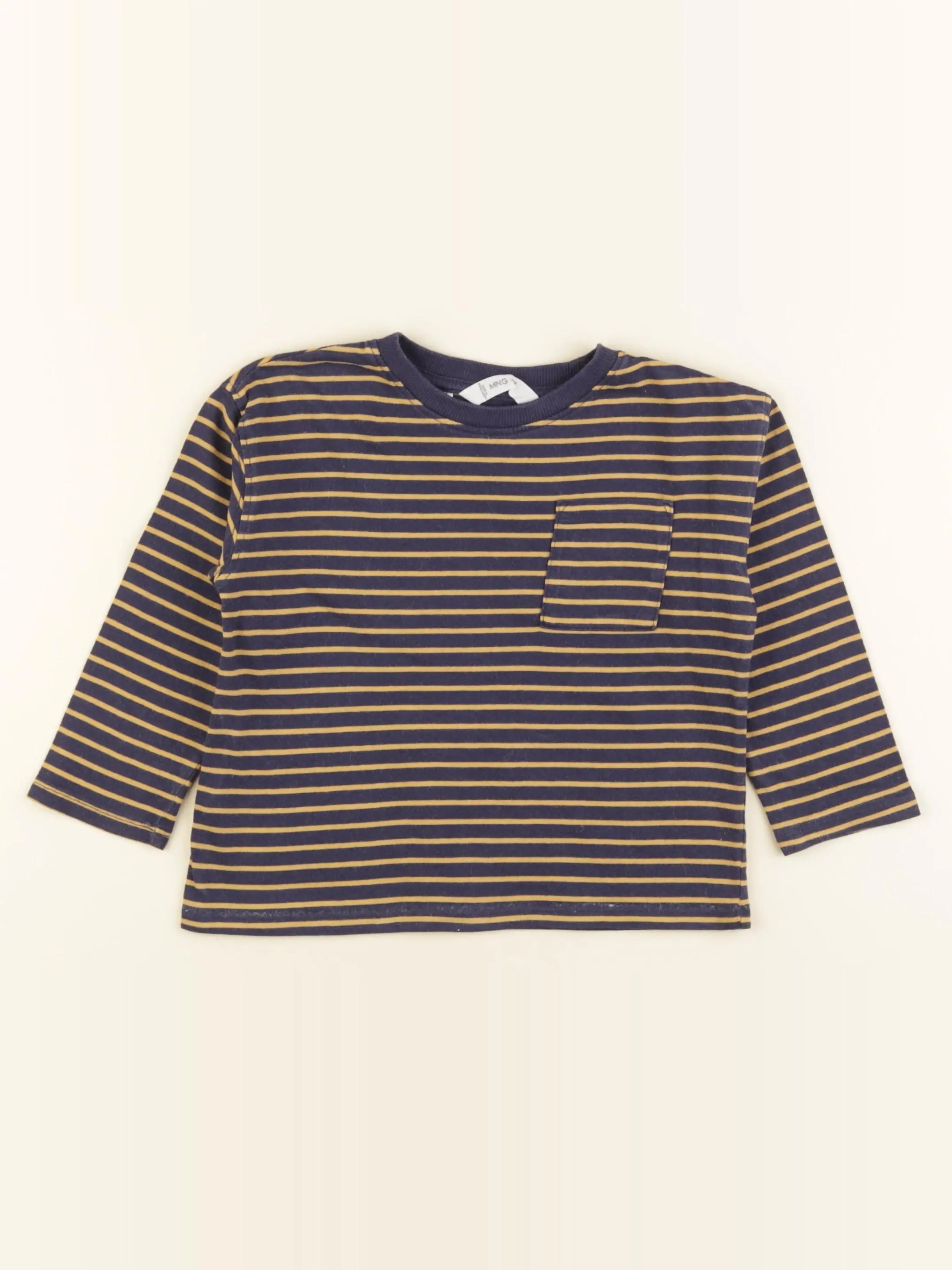 Mango - tee-shirt jaune, noir - 18/24 mois