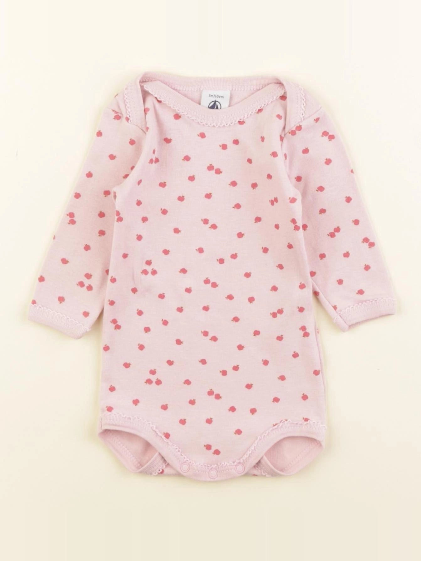 Petit Bateau - body rose - 3 mois