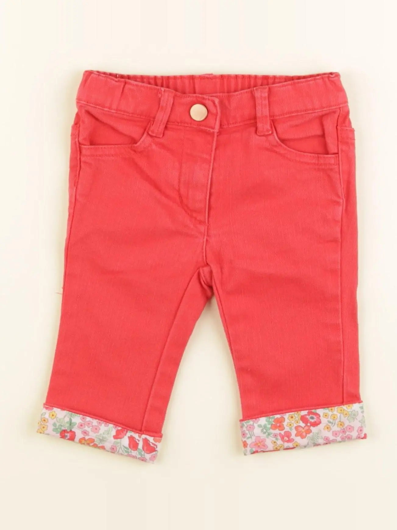 Jacadi - jean rouge - 6 mois