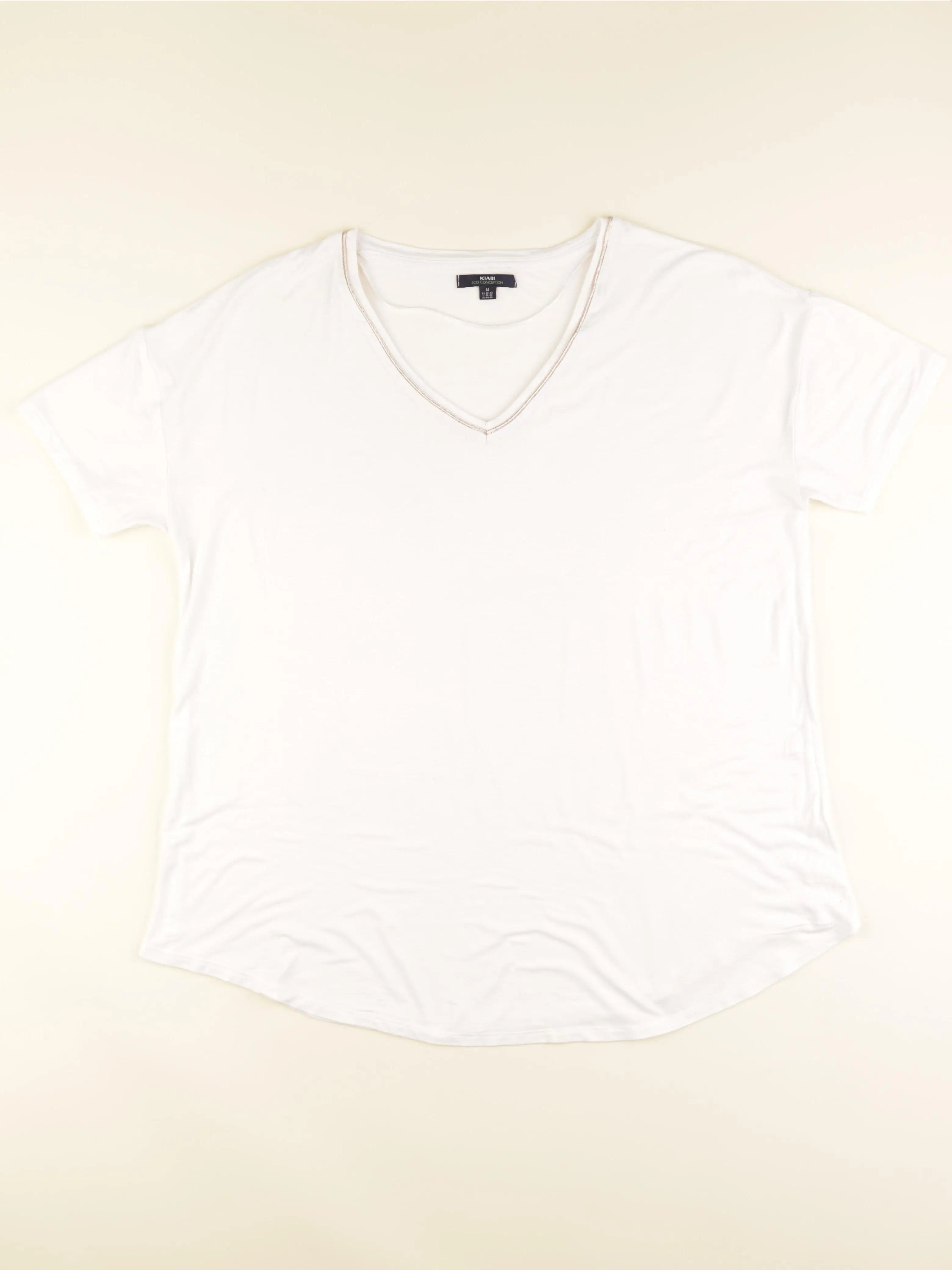Kiabi - tee-shirt grossesse blanc, or - m