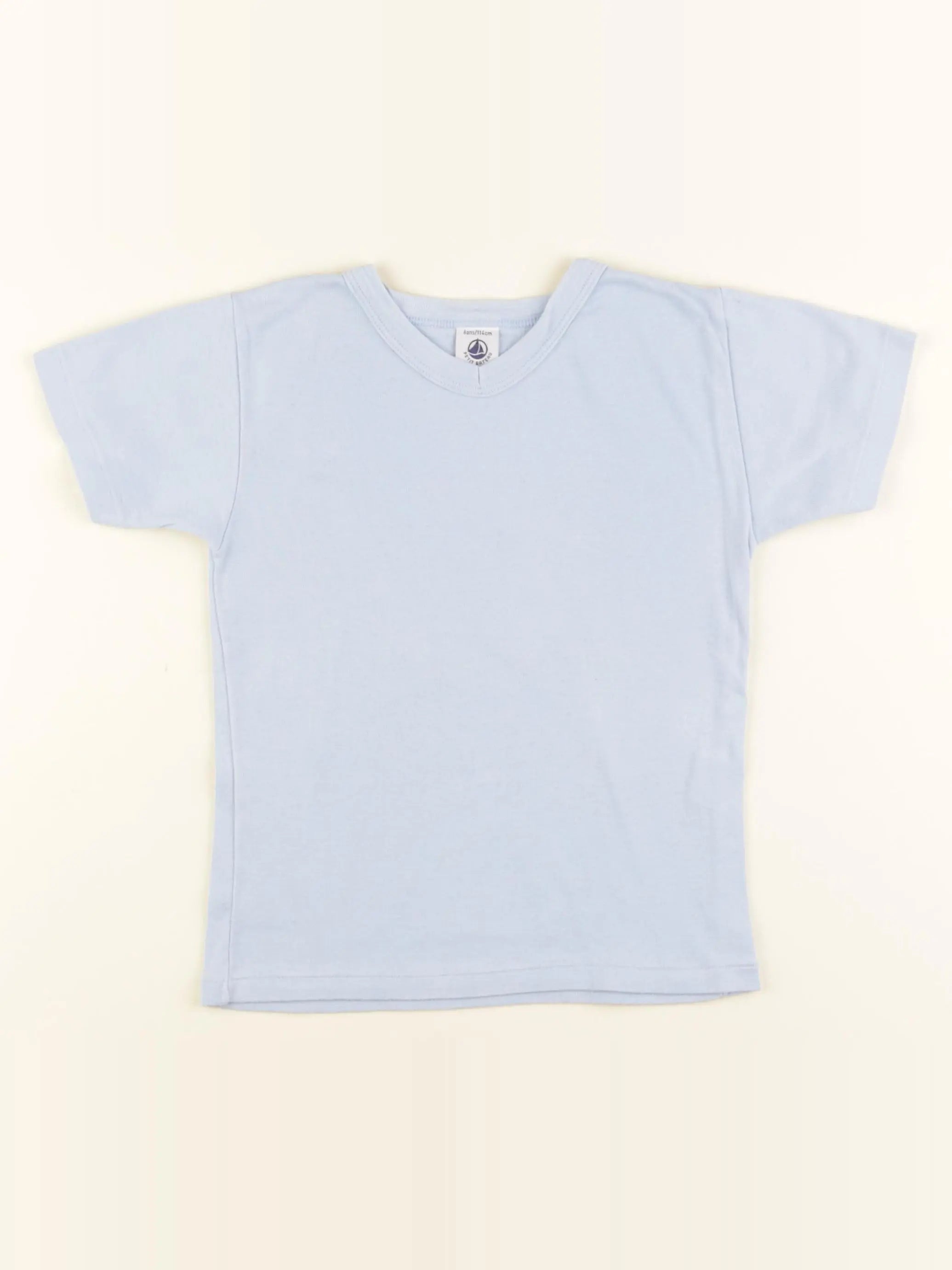 Petit Bateau - maillot de corps bleu - 6 ans