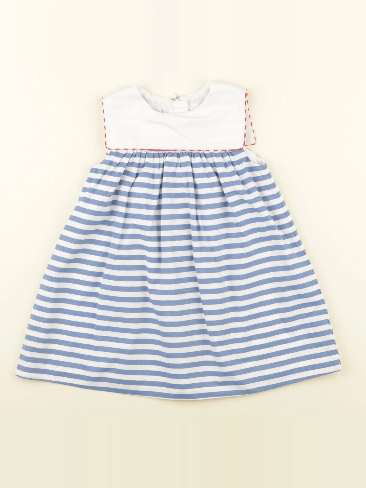 Jacadi - robe blanc, bleu - 24 mois