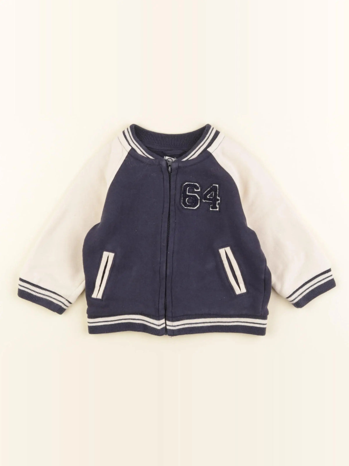 Vertbaudet - sweat bleu - 9 mois