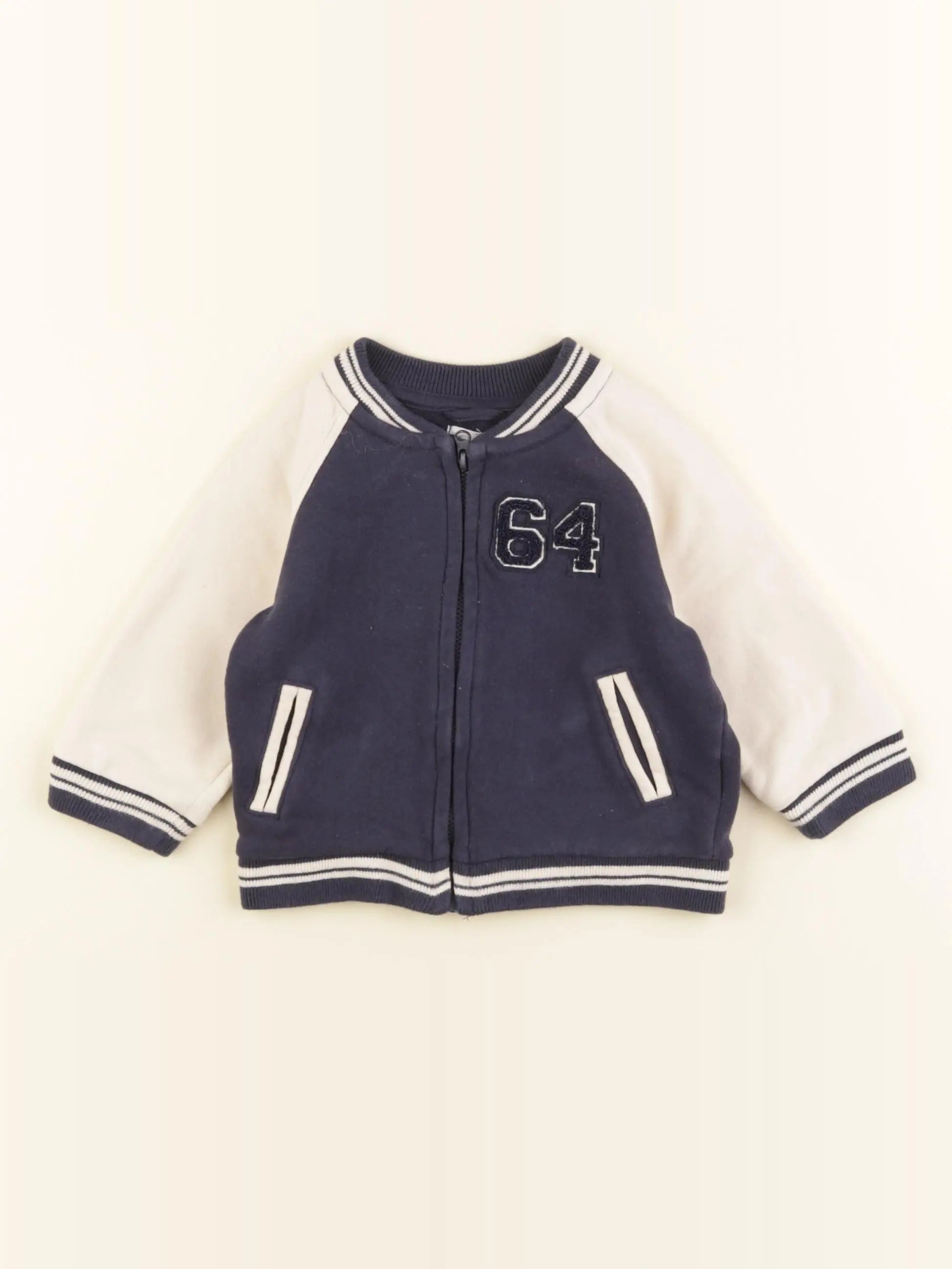 Vertbaudet - sweat bleu - 9 mois