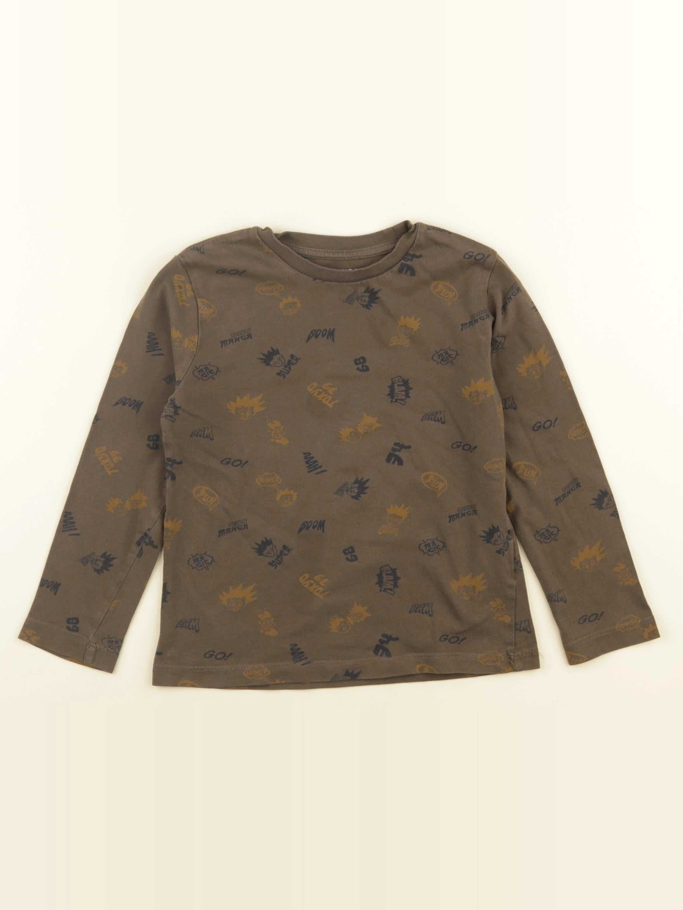 Monoprix - tee-shirt marron - 6 ans