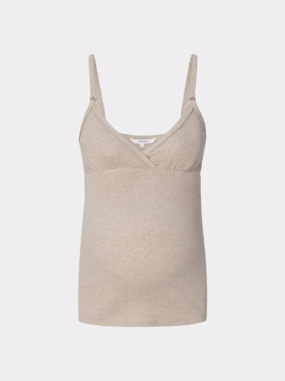 Pyjama allaitement, grossesse coton beige