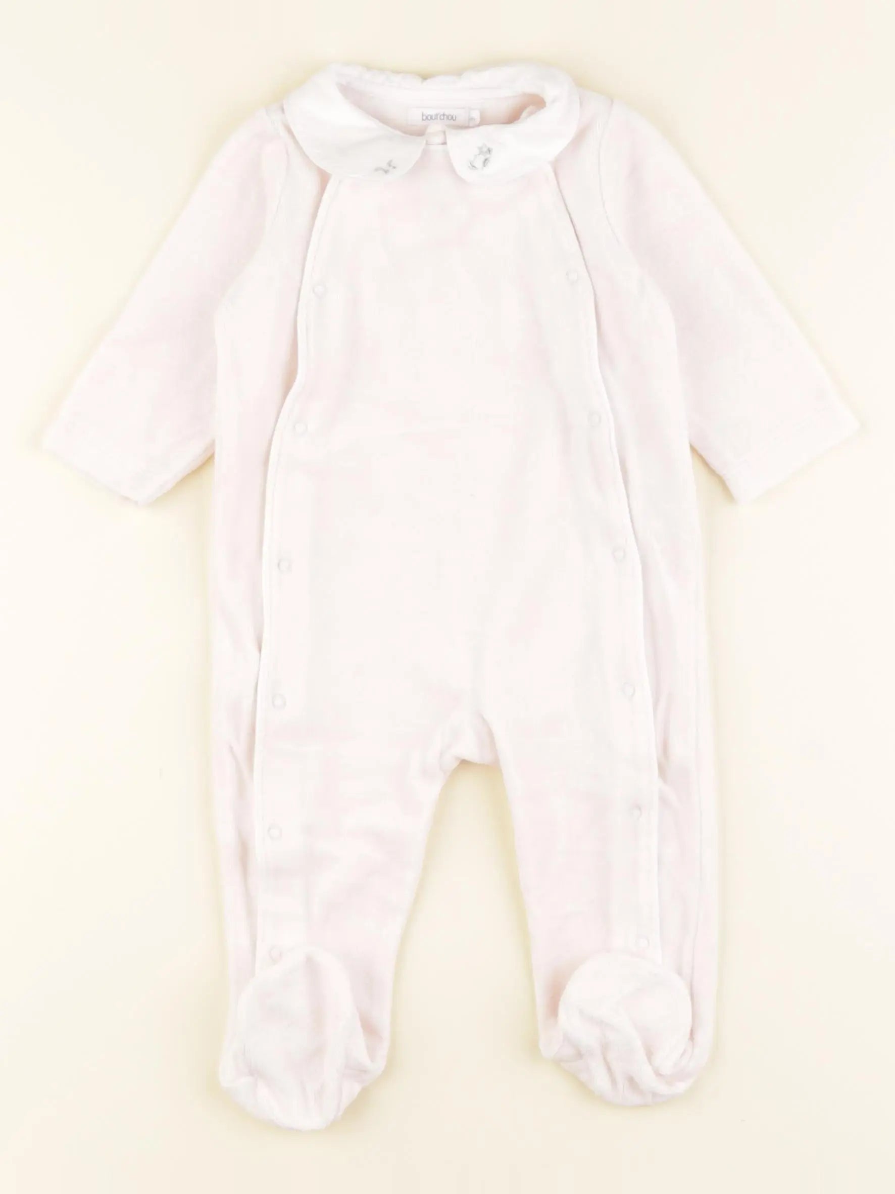 Boutchou - pyjama velours rose - 6 mois