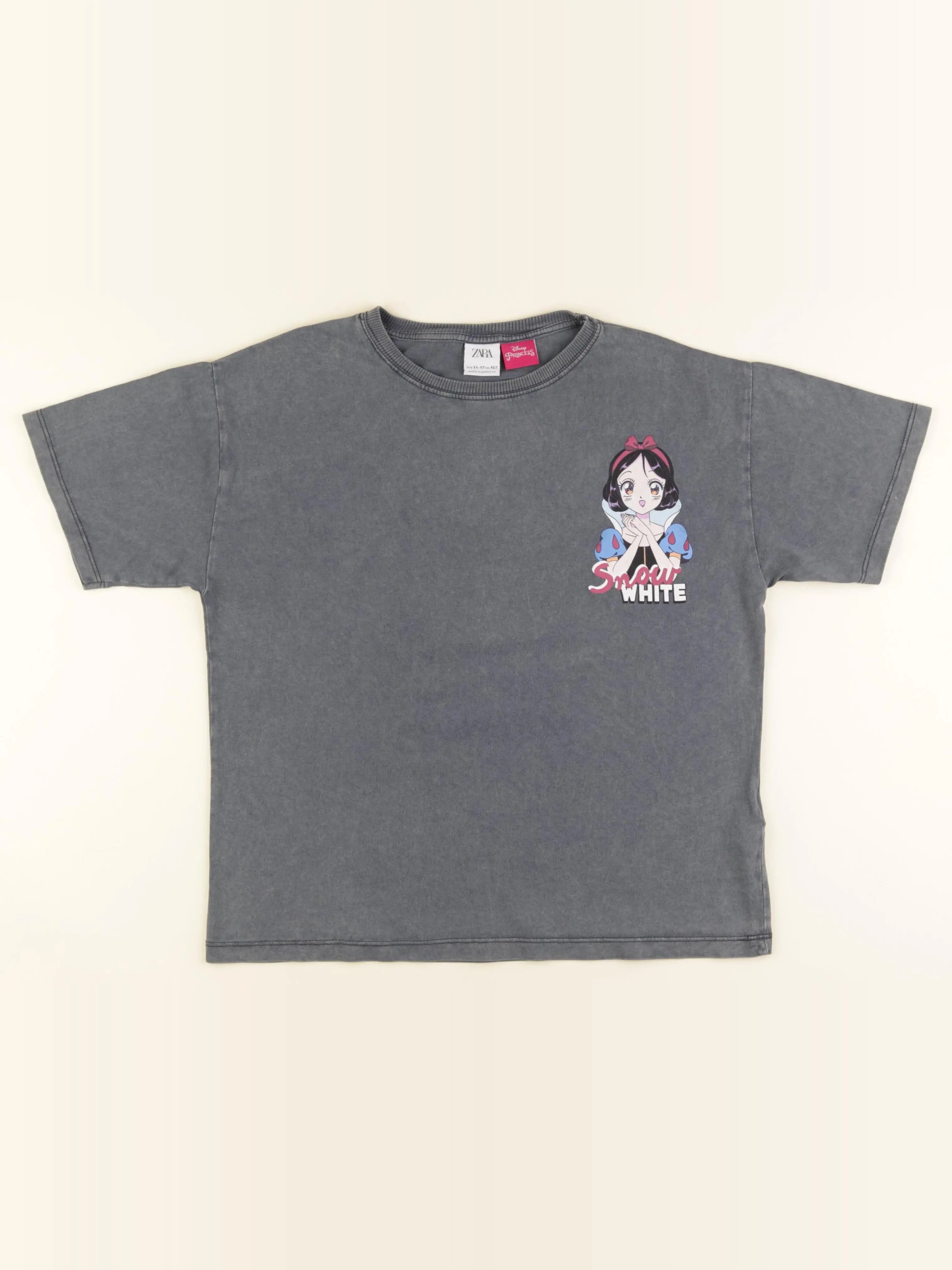 Zara - tee-shirt imprimé au dos gris - 11/12 ans