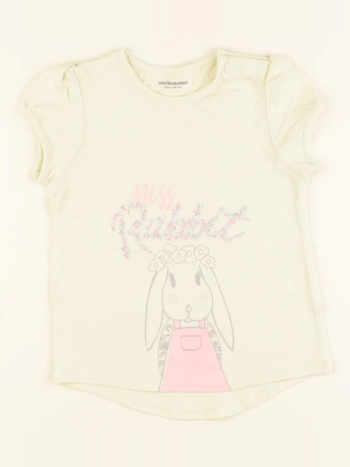 Vertbaudet - tee-shirt jaune - 2 ans