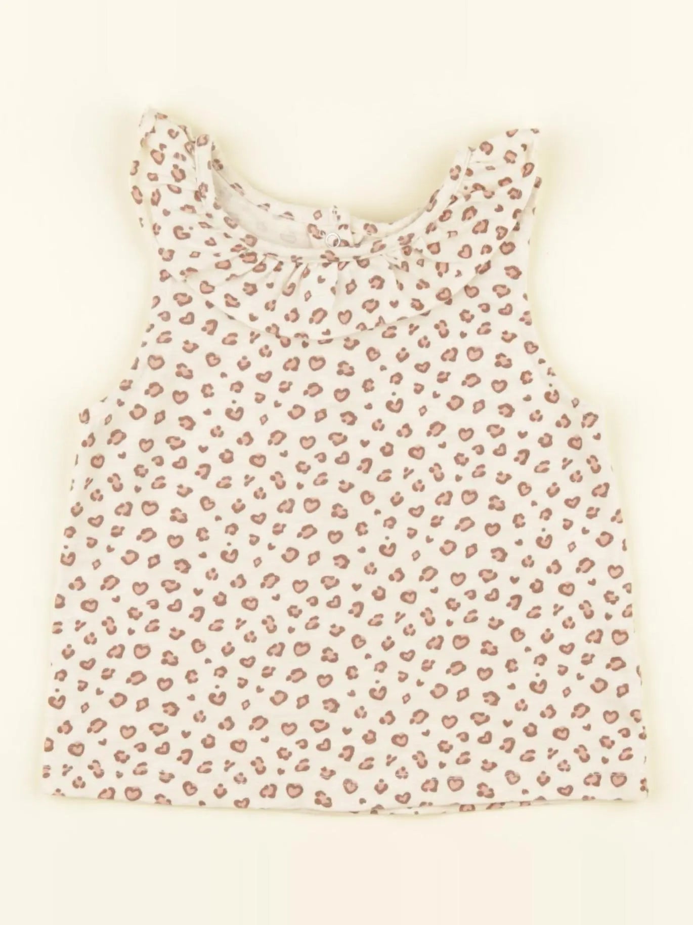 Vertbaudet - débardeur beige, marron - 2 ans