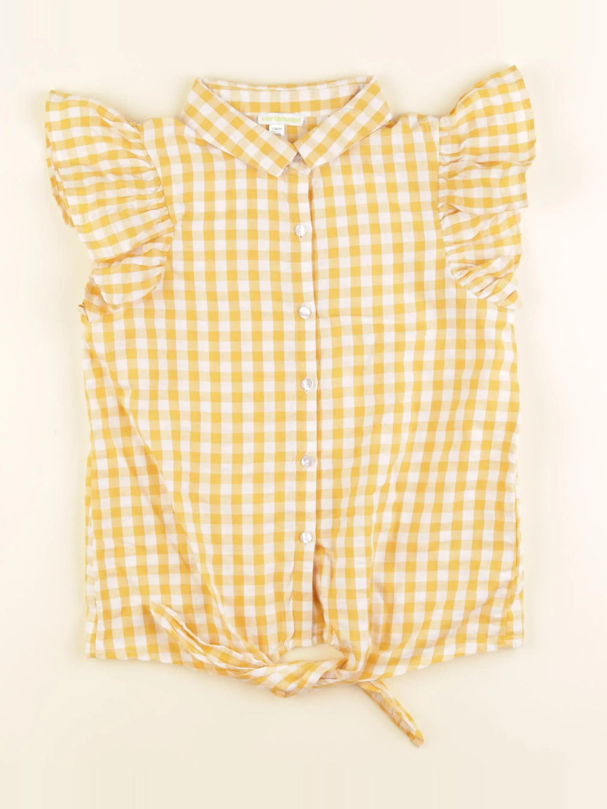 Vertbaudet - chemise jaune - 9 ans