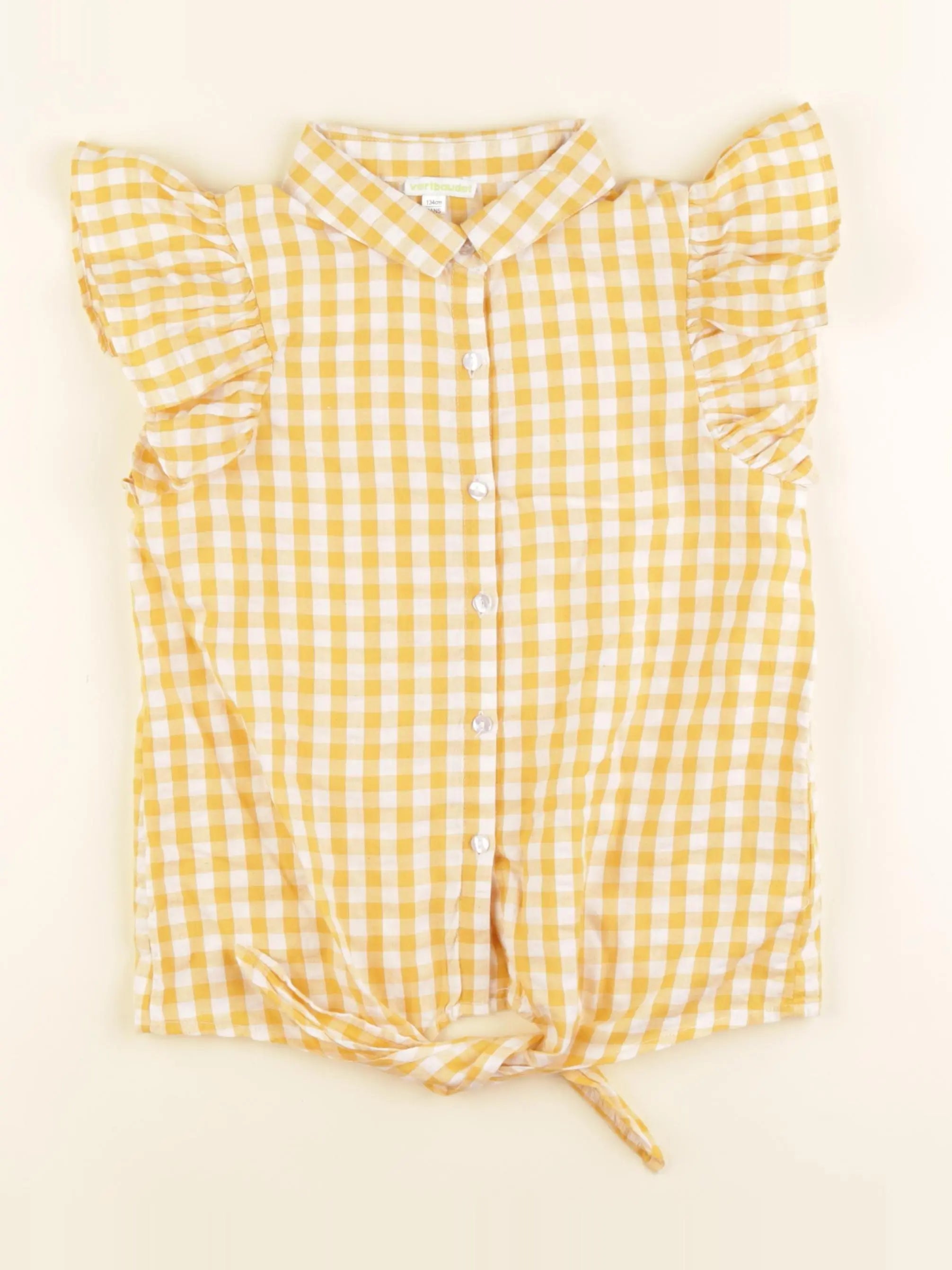 Vertbaudet - chemise jaune - 9 ans