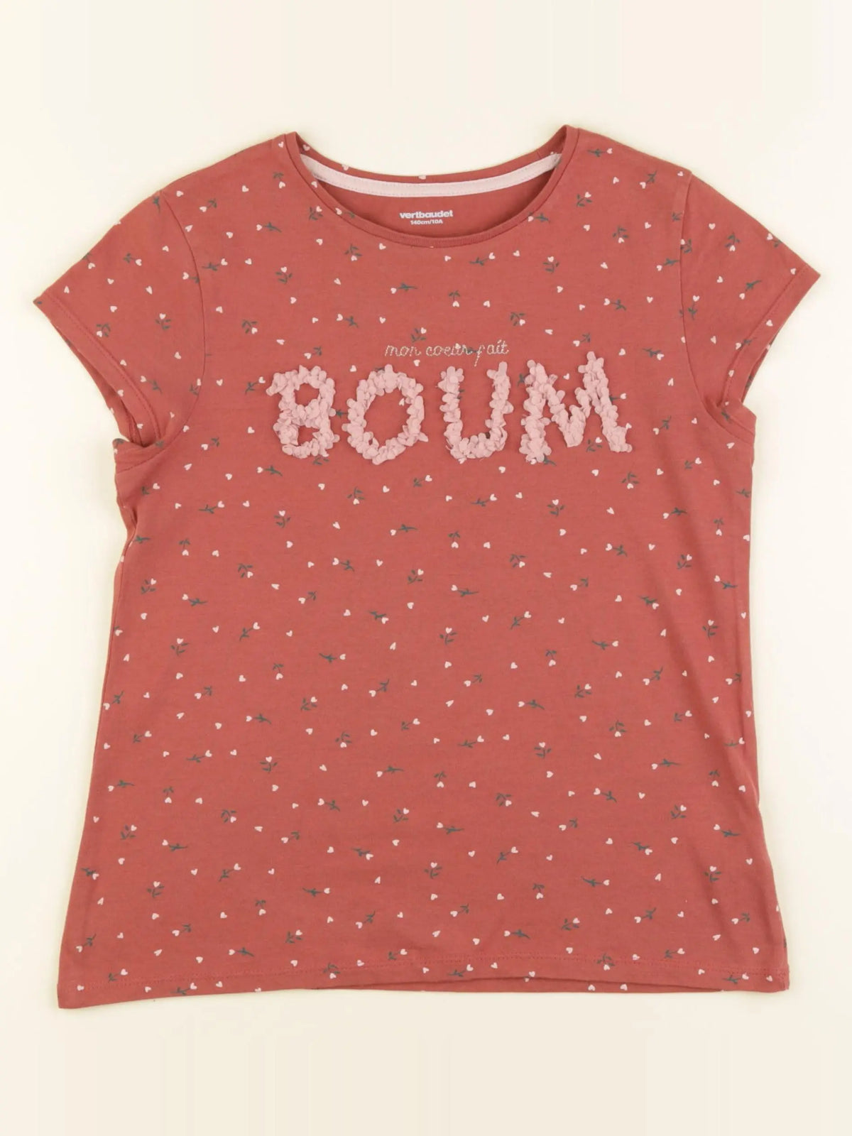 Vertbaudet - tee-shirt rose - 10 ans