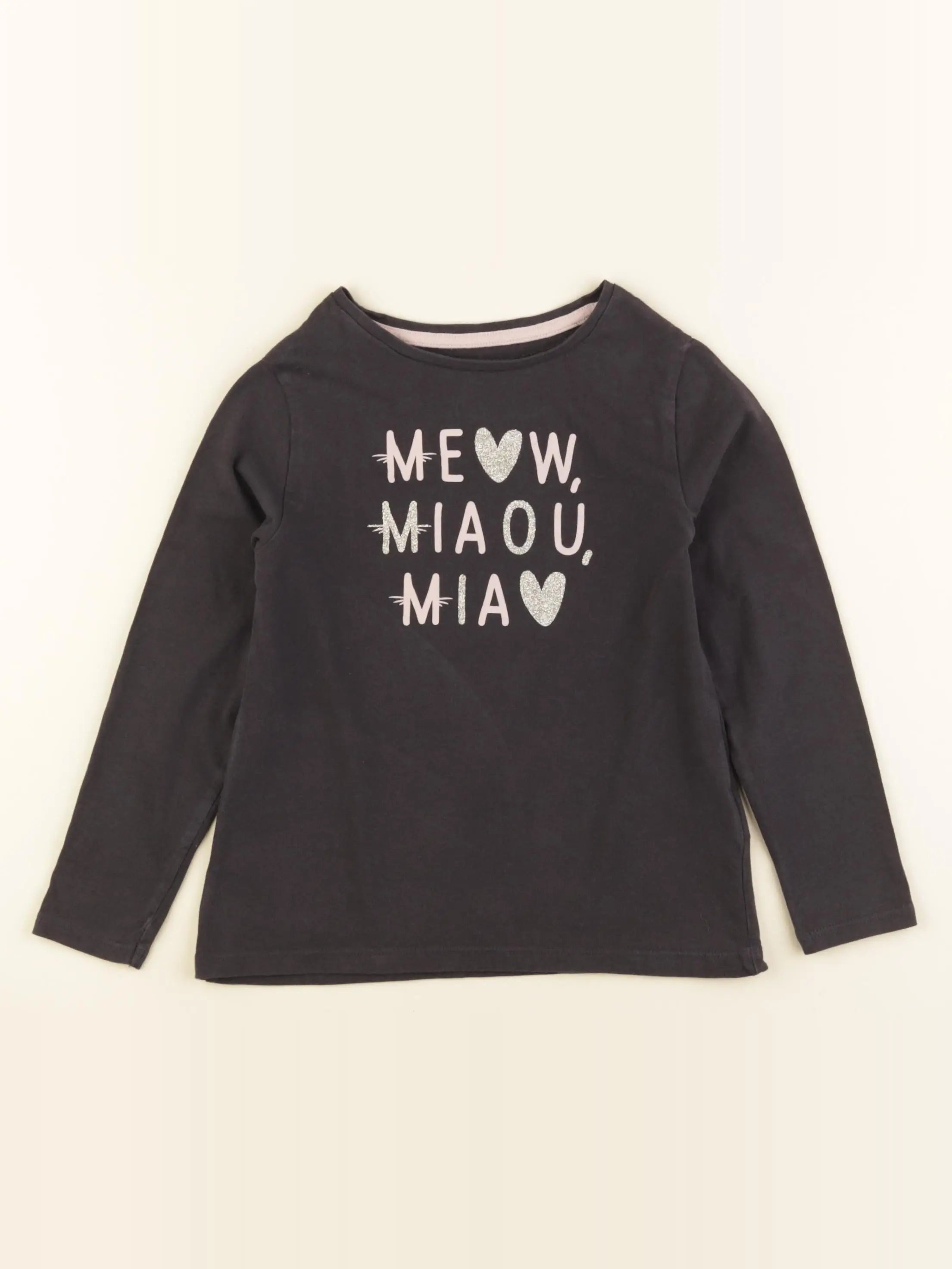 Vertbaudet - tee-shirt gris - 6 ans